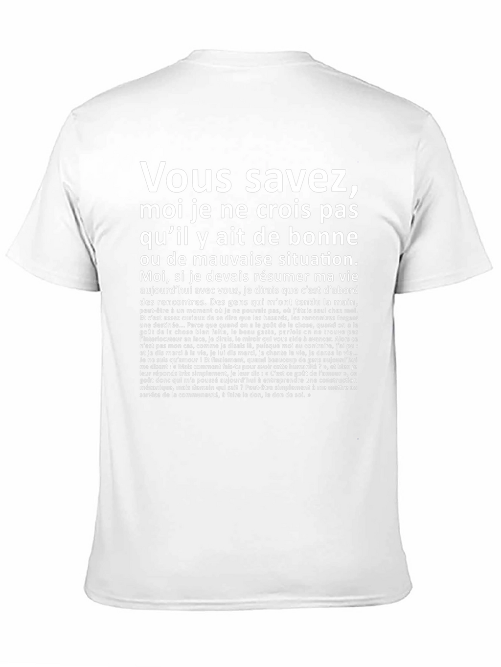 French Quote T-Shirt - Black Cotton Tee