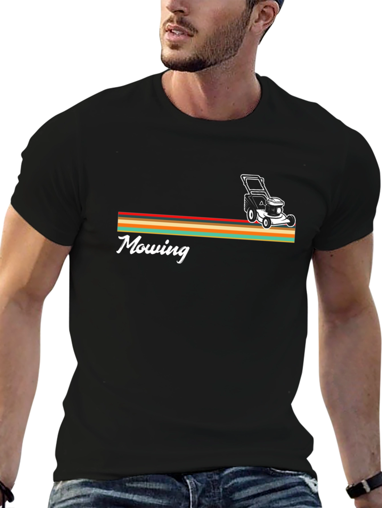 Retro Mowing T-Shirt - Lawn Care Tee