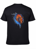 Horse Graphic Tee - Stylish Mens Black T-Shirt