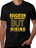 Education vs Hiking Graphic Tee