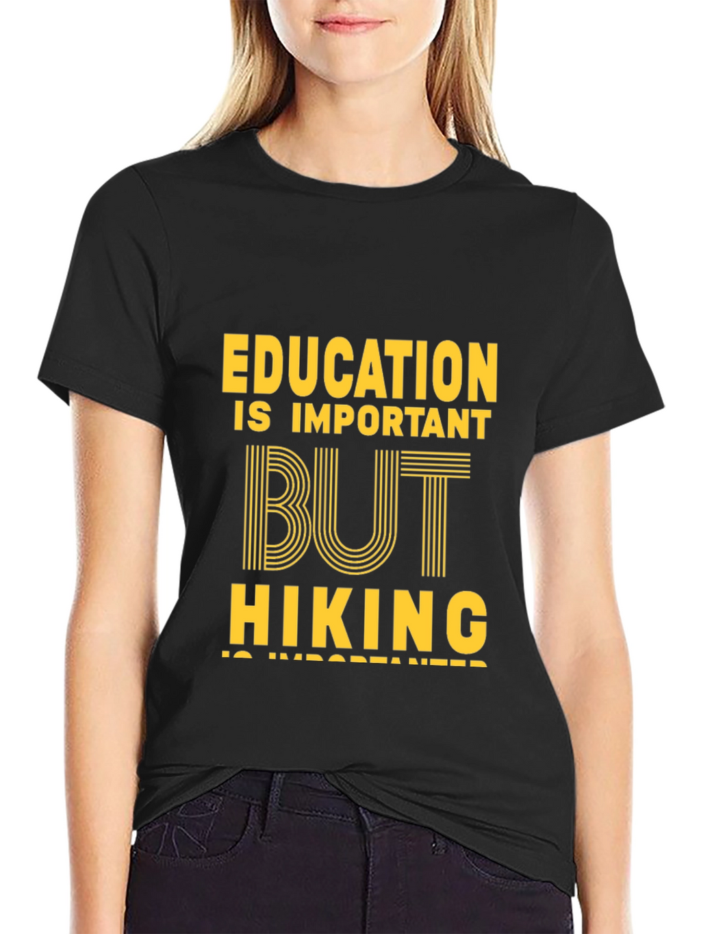 Education vs Hiking Graphic Tee