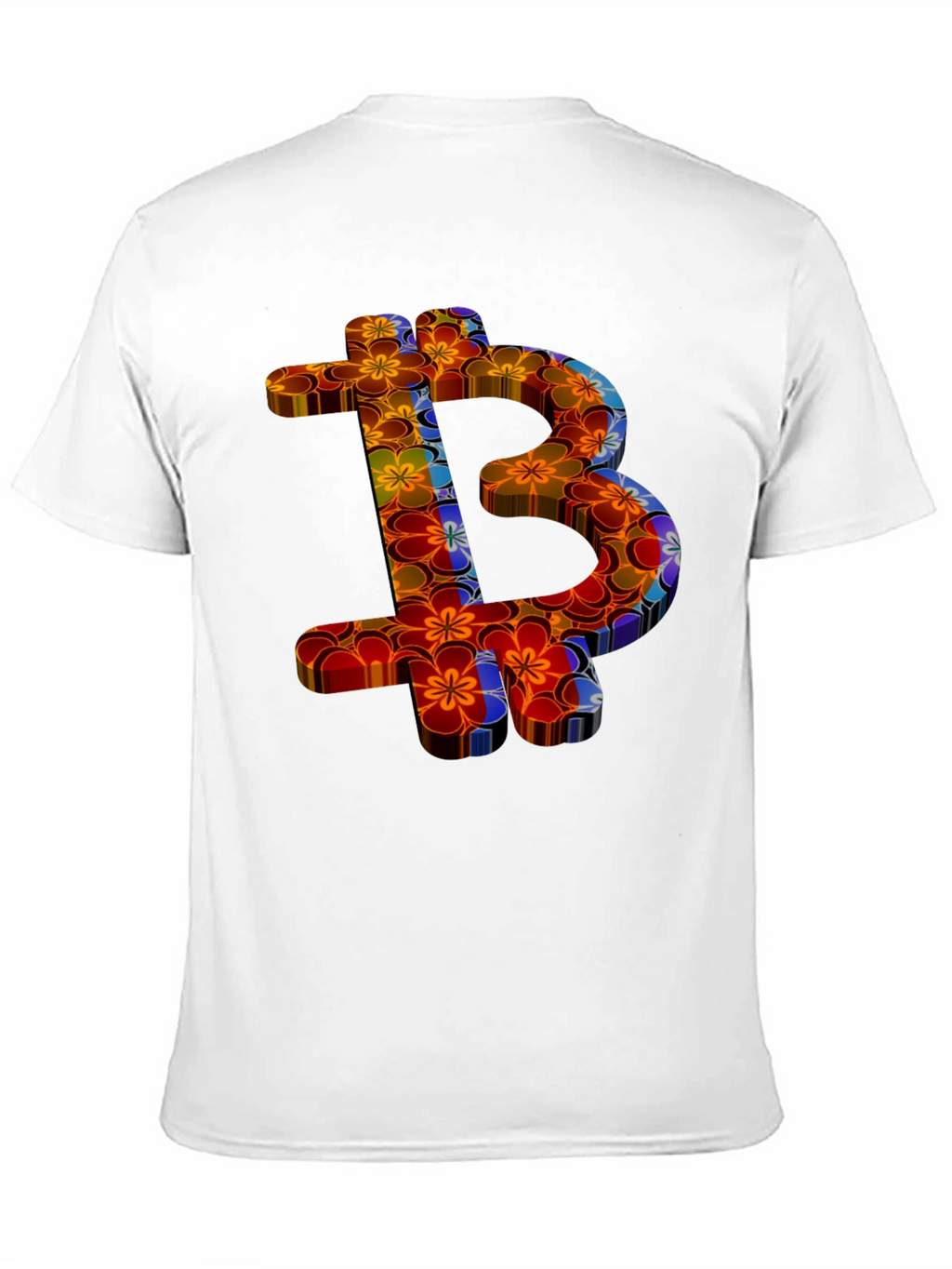 Floral Bitcoin Graphic Tee - Crypto Fashion