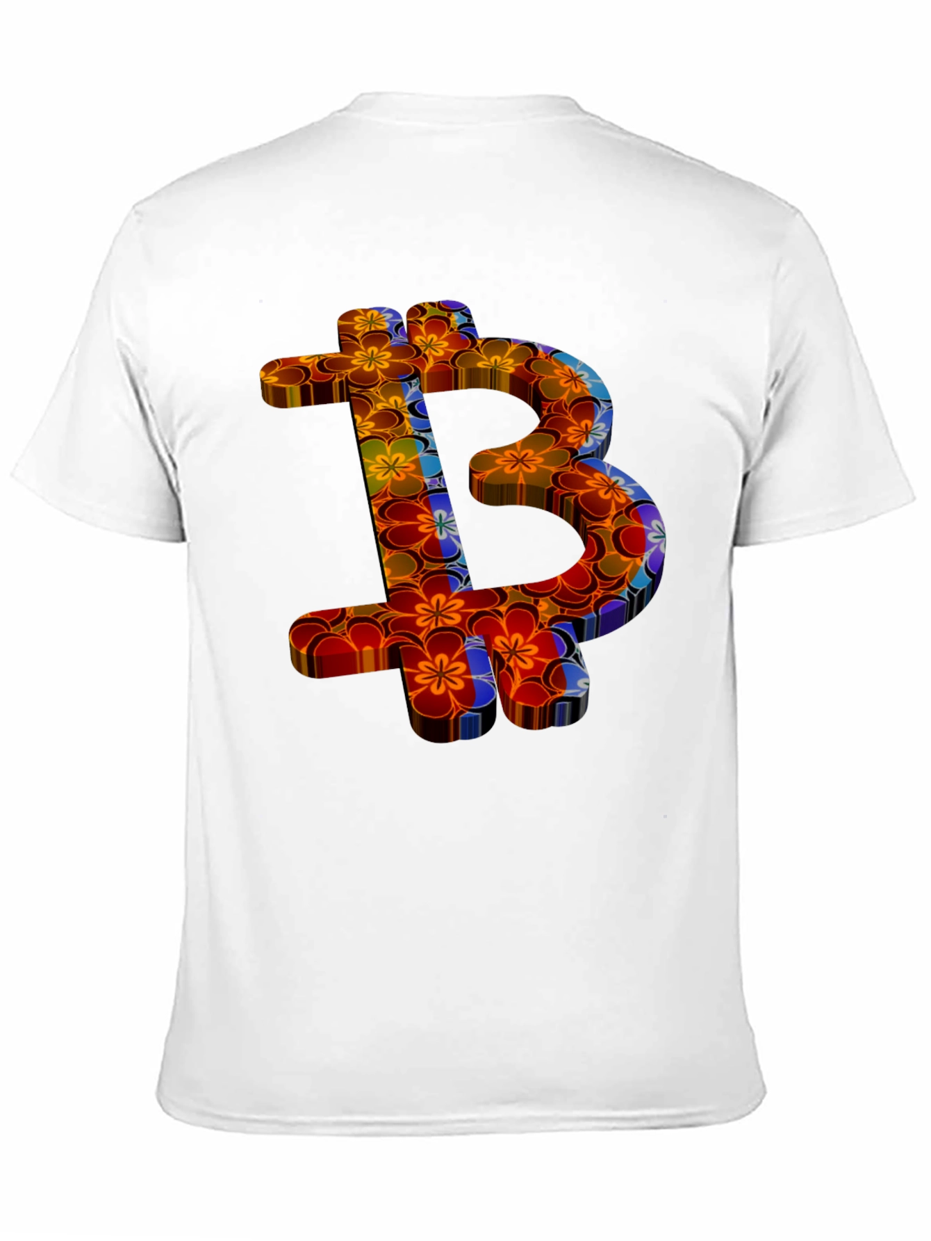 Floral Bitcoin Graphic Tee - Crypto Fashion