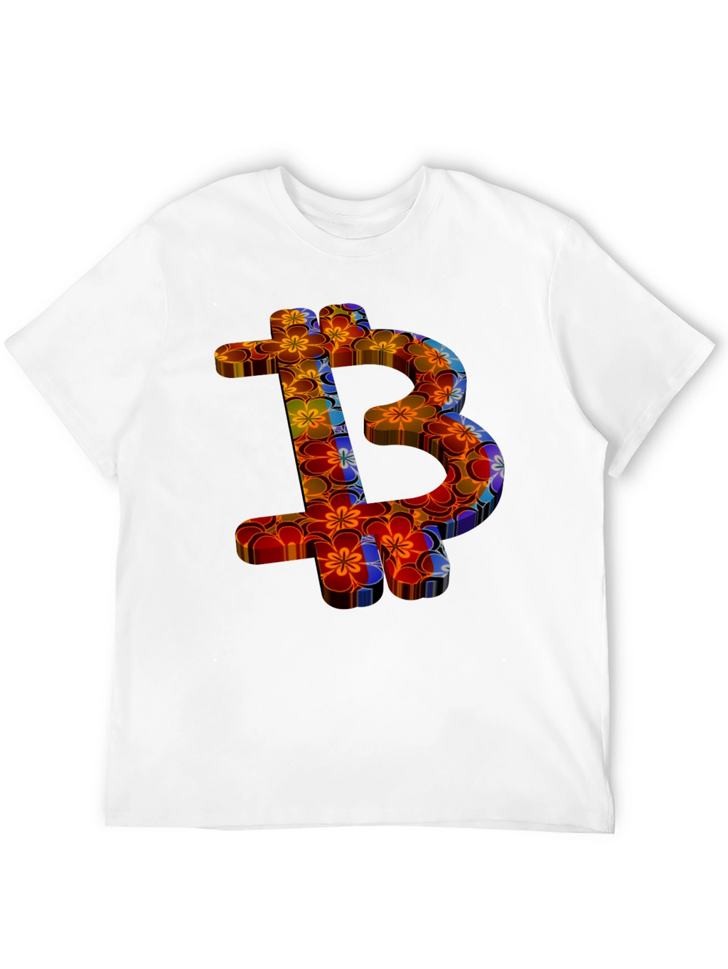 Floral Bitcoin Graphic Tee - Crypto Fashion