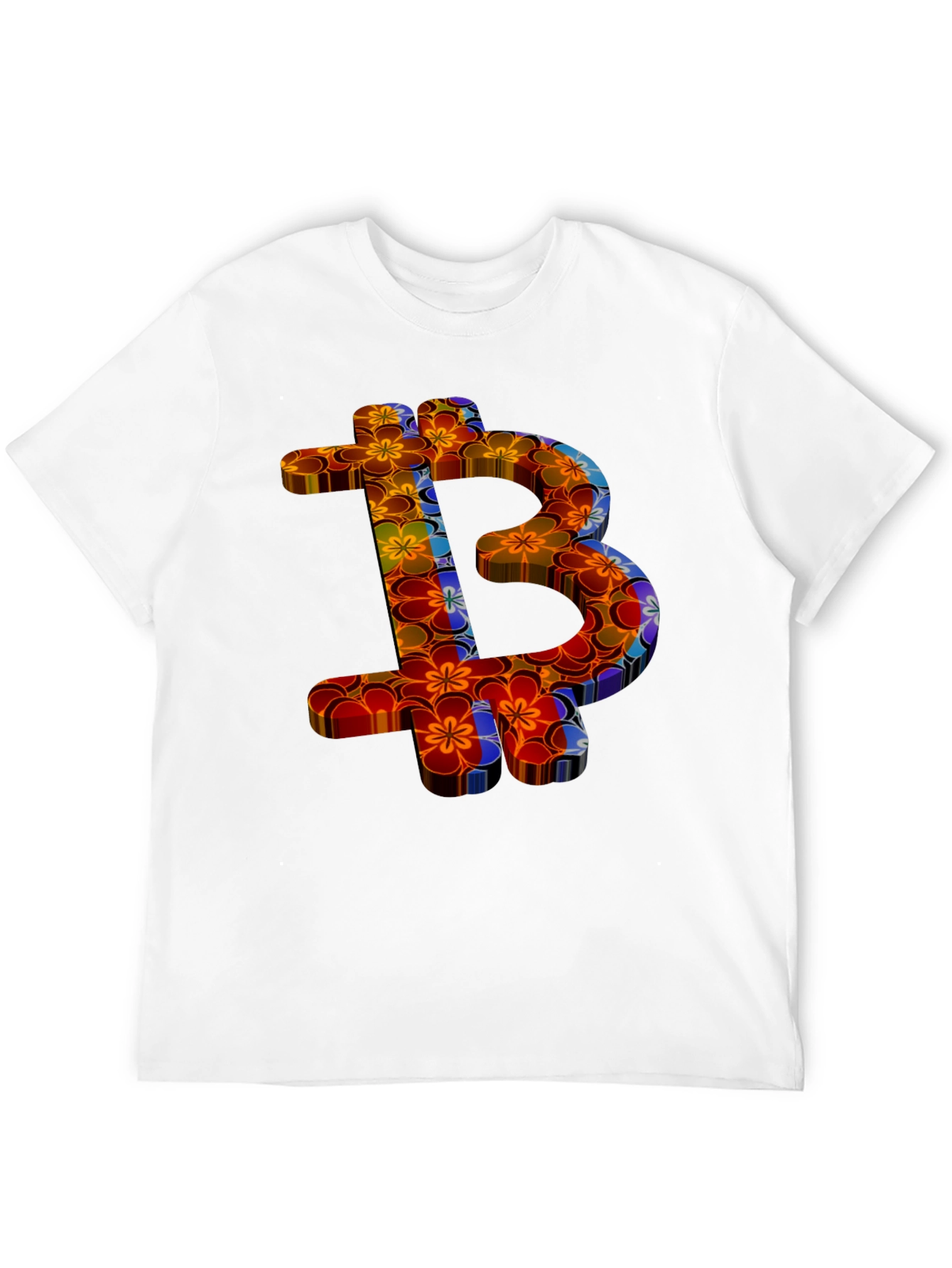 Floral Bitcoin Graphic Tee - Crypto Fashion