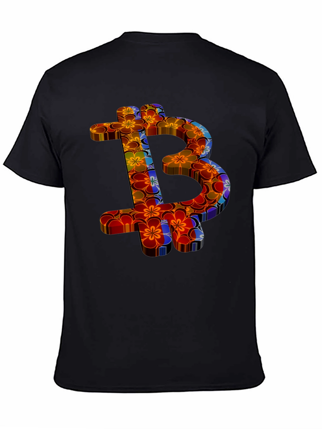 Floral Bitcoin Graphic Tee - Crypto Fashion
