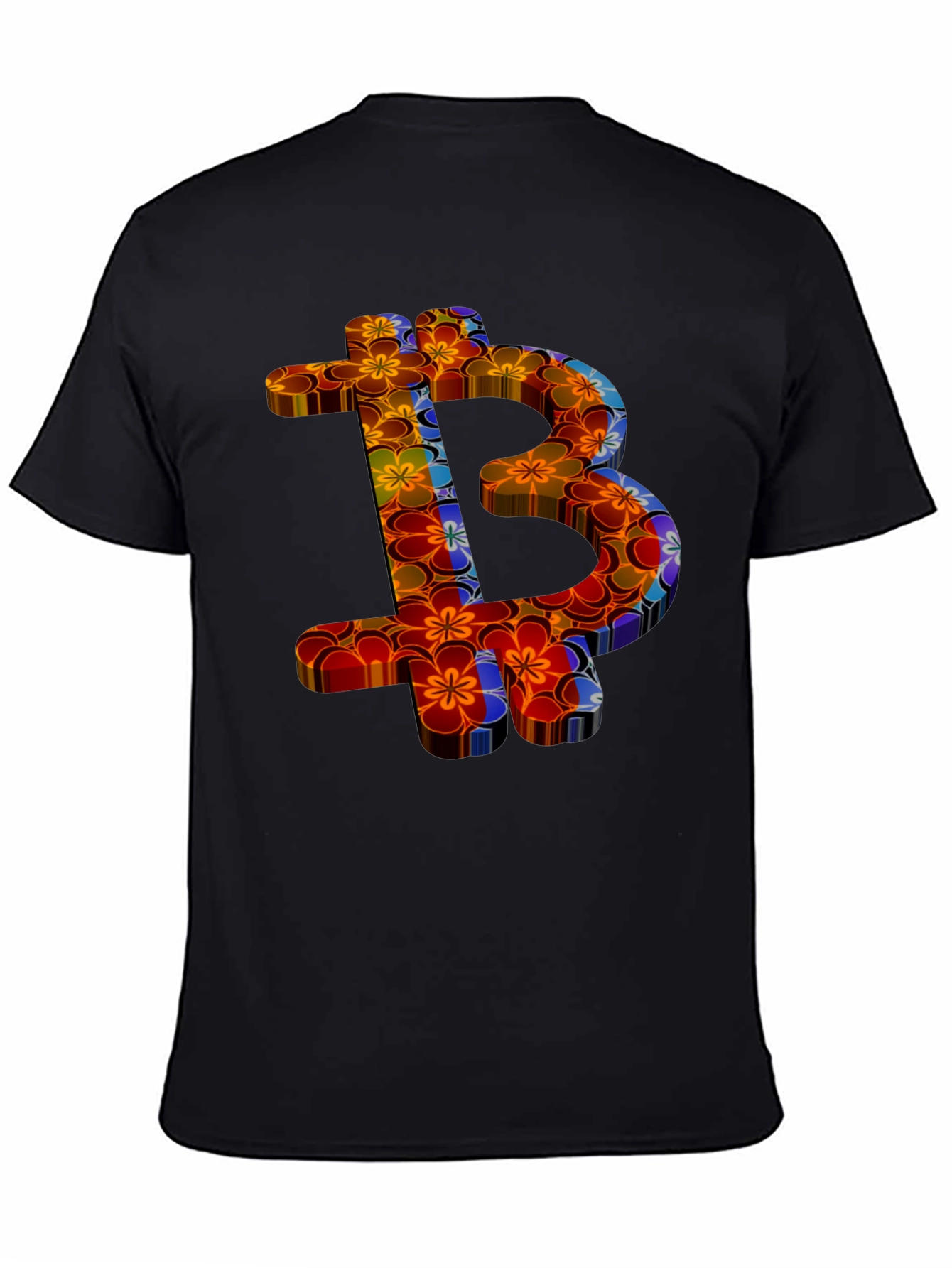 Floral Bitcoin Graphic Tee - Crypto Fashion