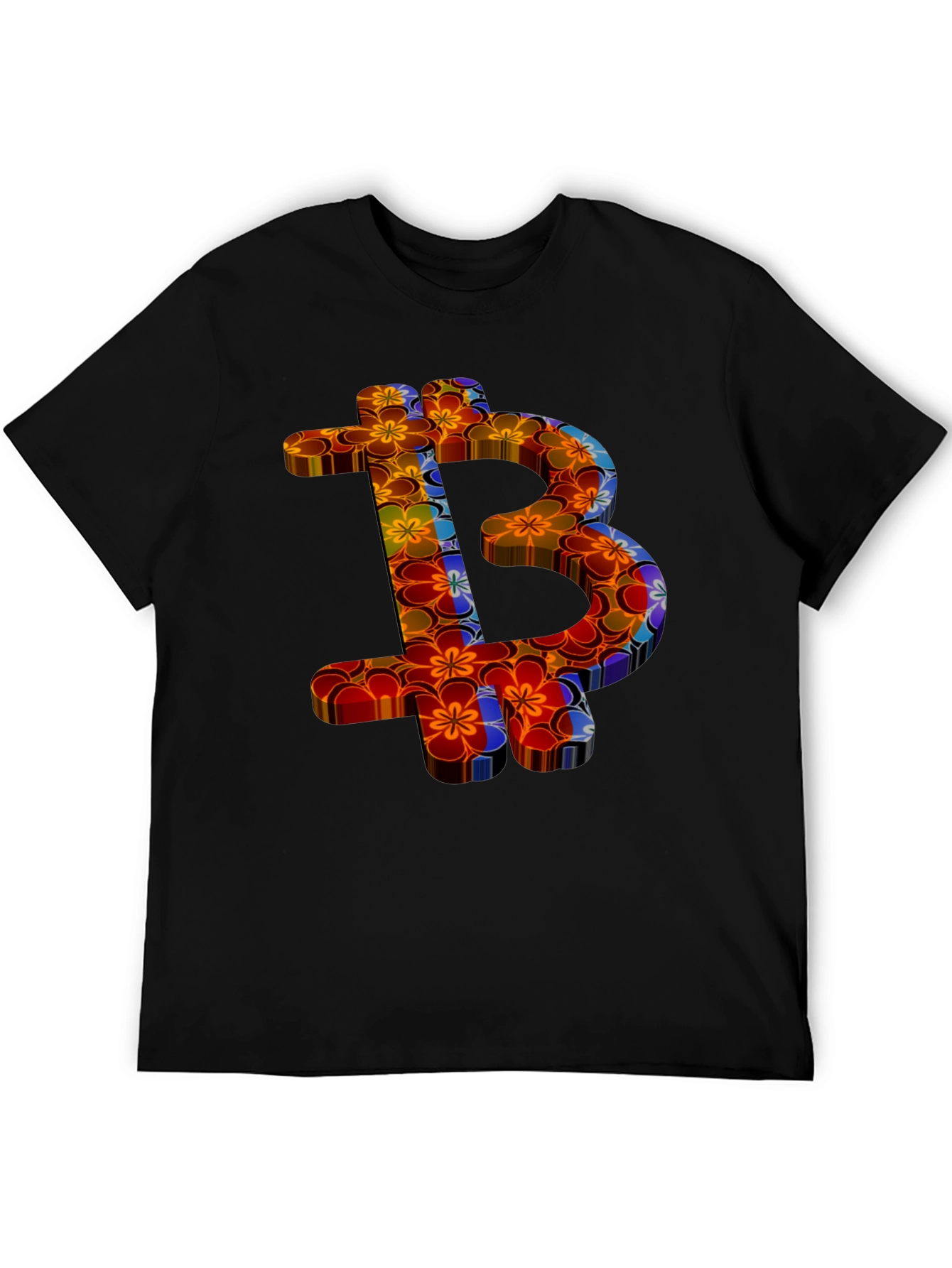 Floral Bitcoin Graphic Tee - Crypto Fashion