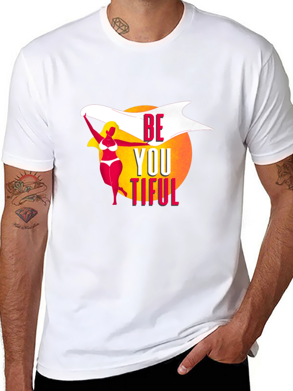 Be You Tiful Graphic T-Shirt - Black