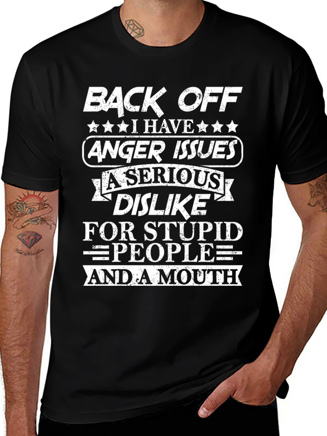 Back Off Anger Issues T-Shirt - Funny Novelty Tee