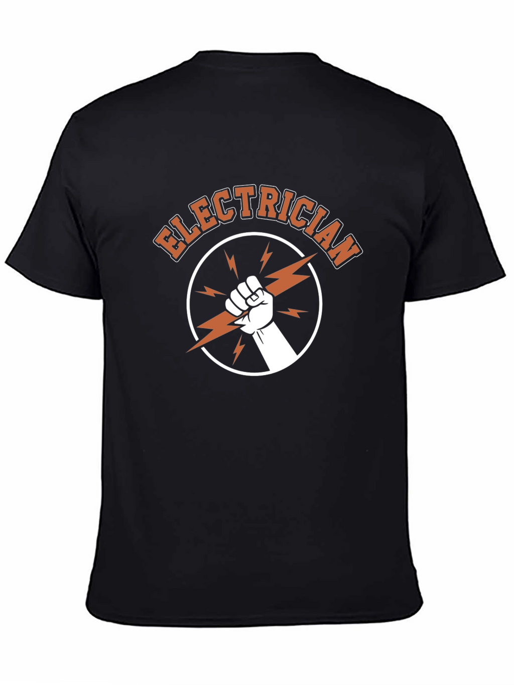 Electrician T-Shirt - Lightning Bolt Fist Design