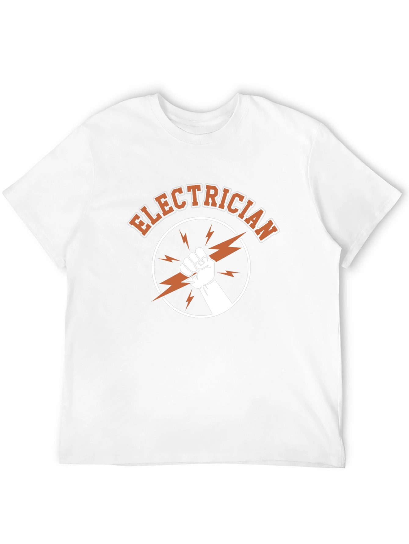 Electrician T-Shirt - Lightning Bolt Fist Design