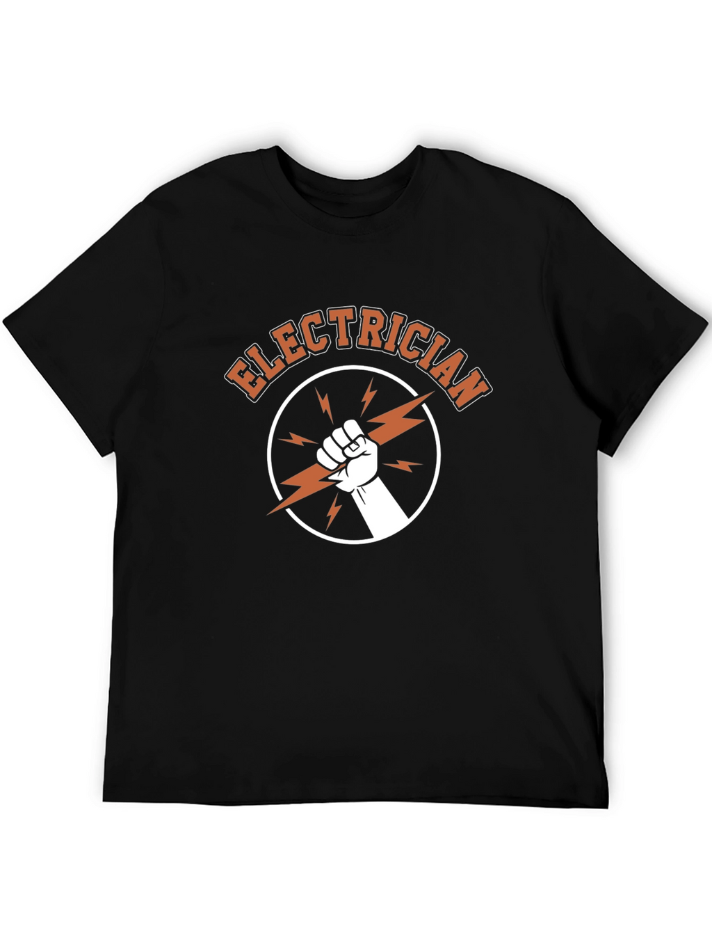 Electrician T-Shirt - Lightning Bolt Fist Design