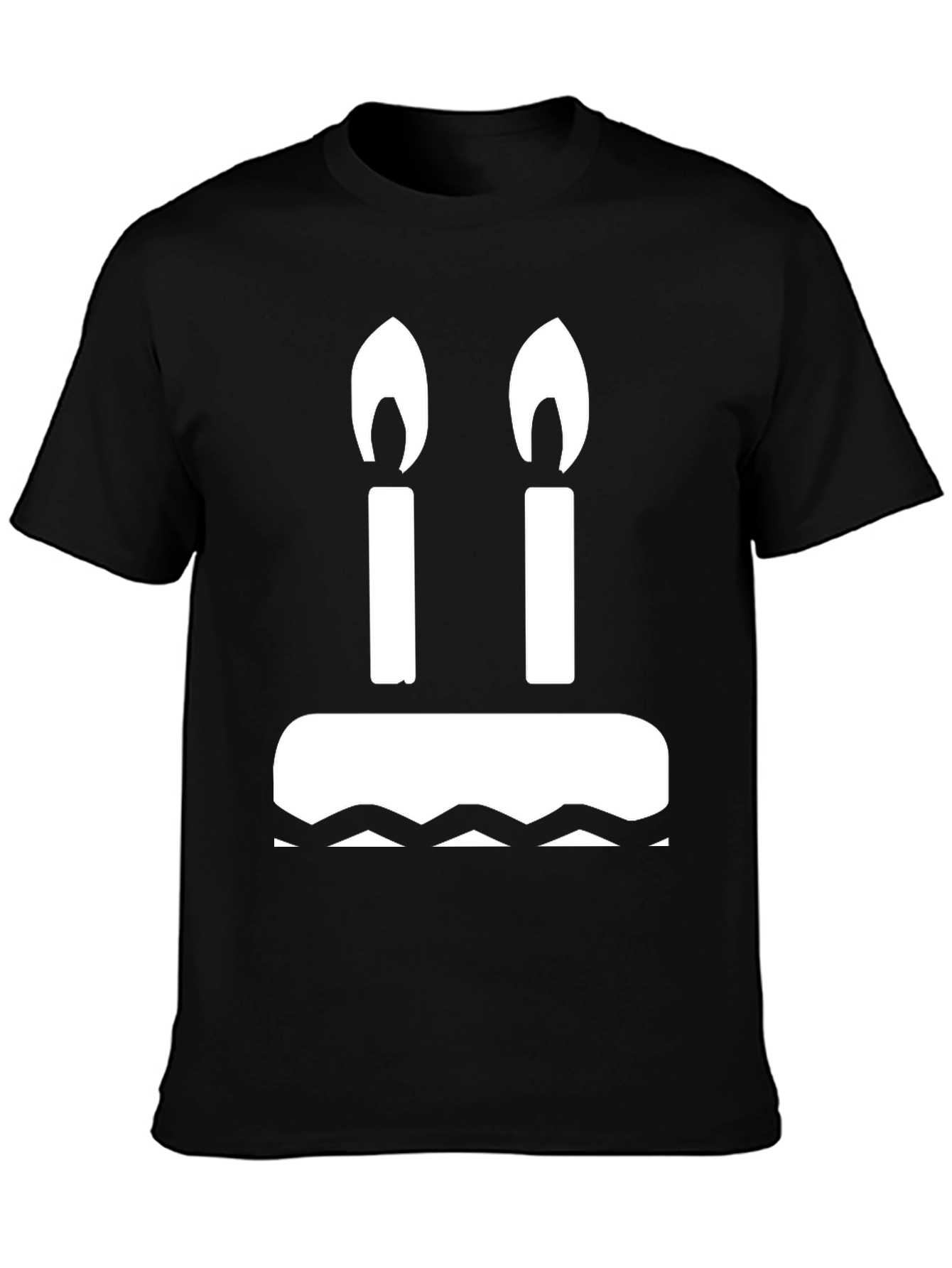Birthday Cake T-Shirt: Two Candles Graphic Tee