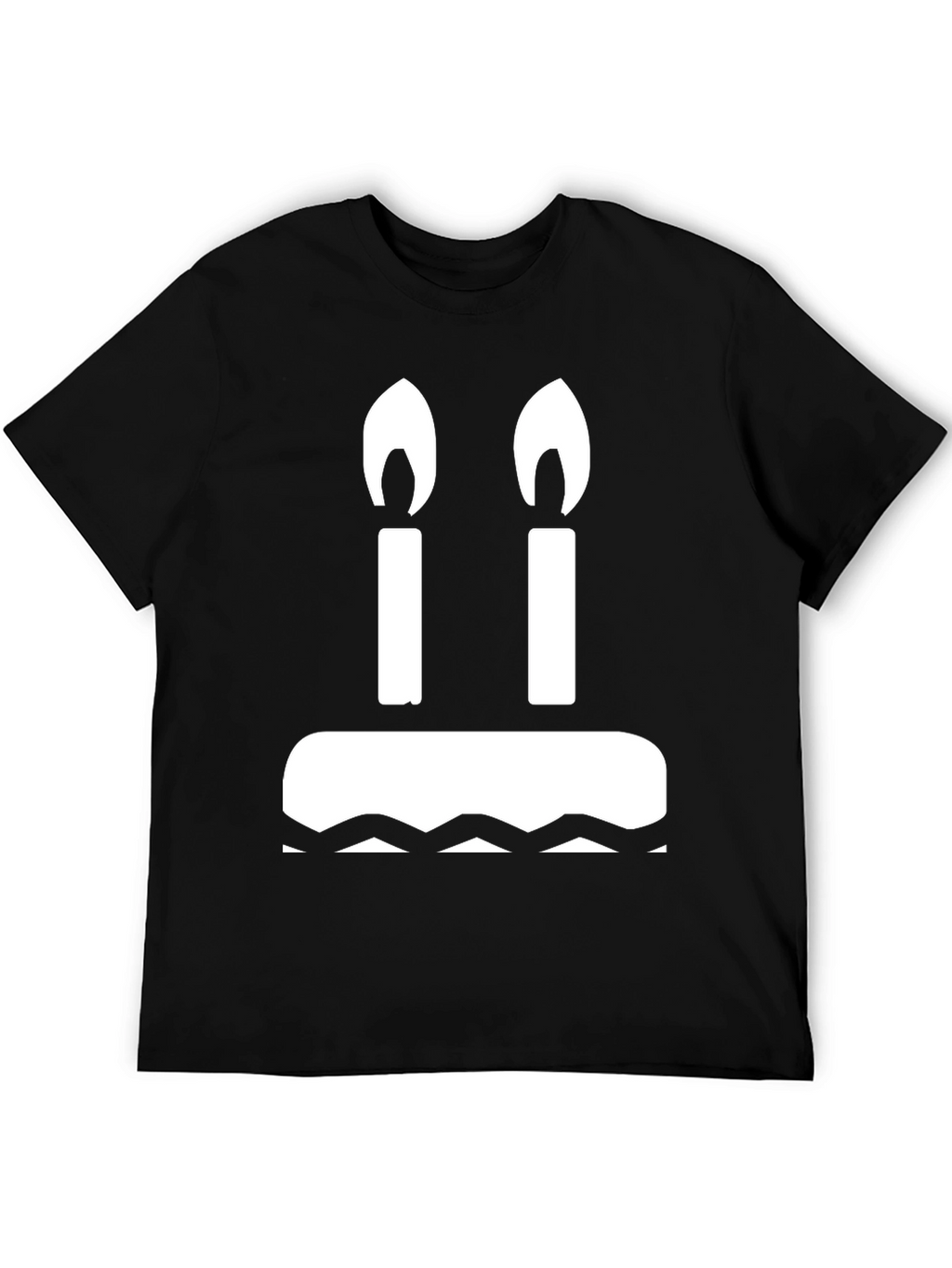 Birthday Cake T-Shirt: Two Candles Graphic Tee
