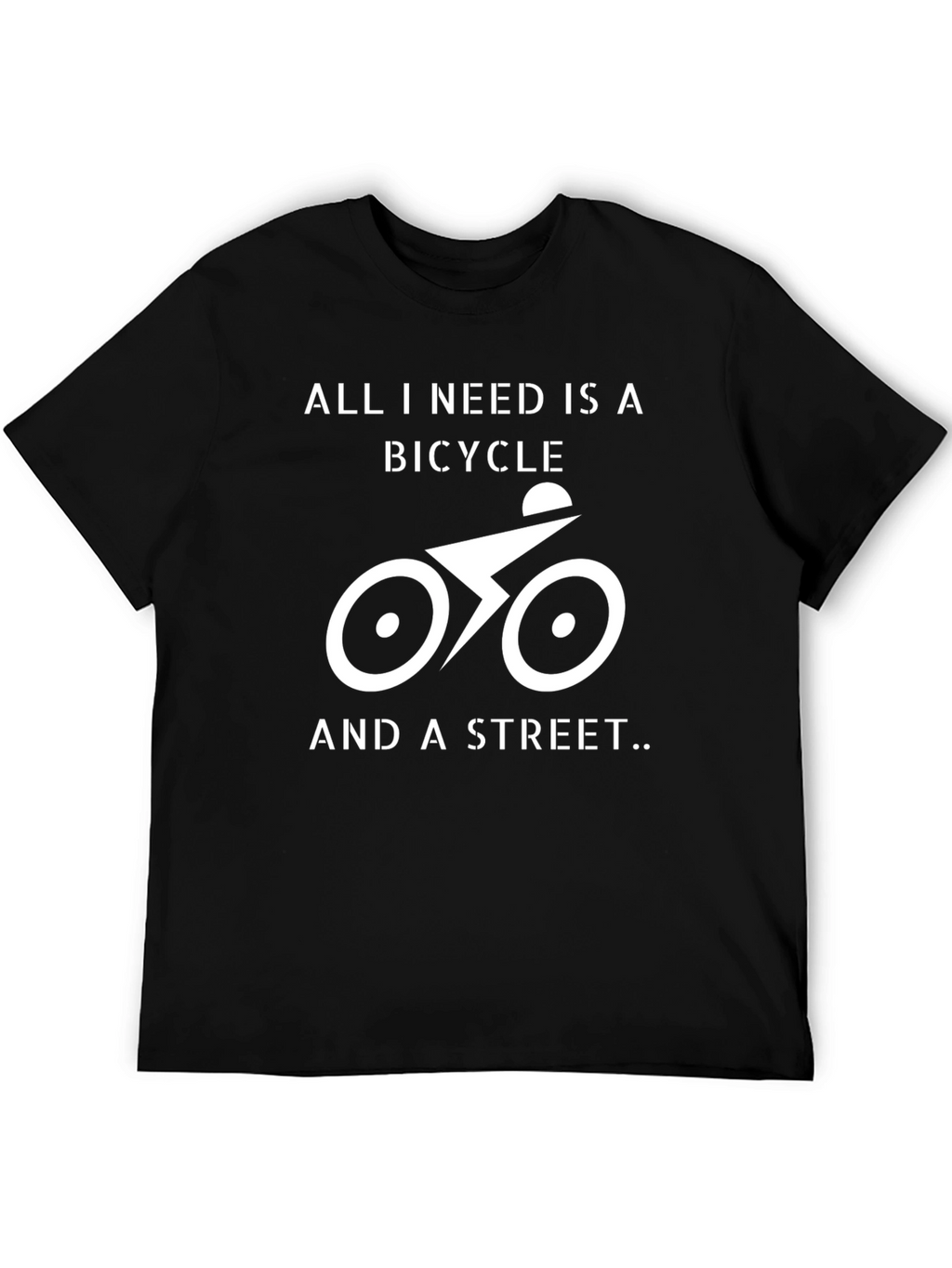 Bicycle and Street Graphic T-Shirt