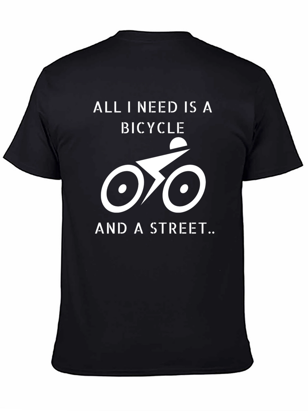 Bicycle and Street Graphic T-Shirt