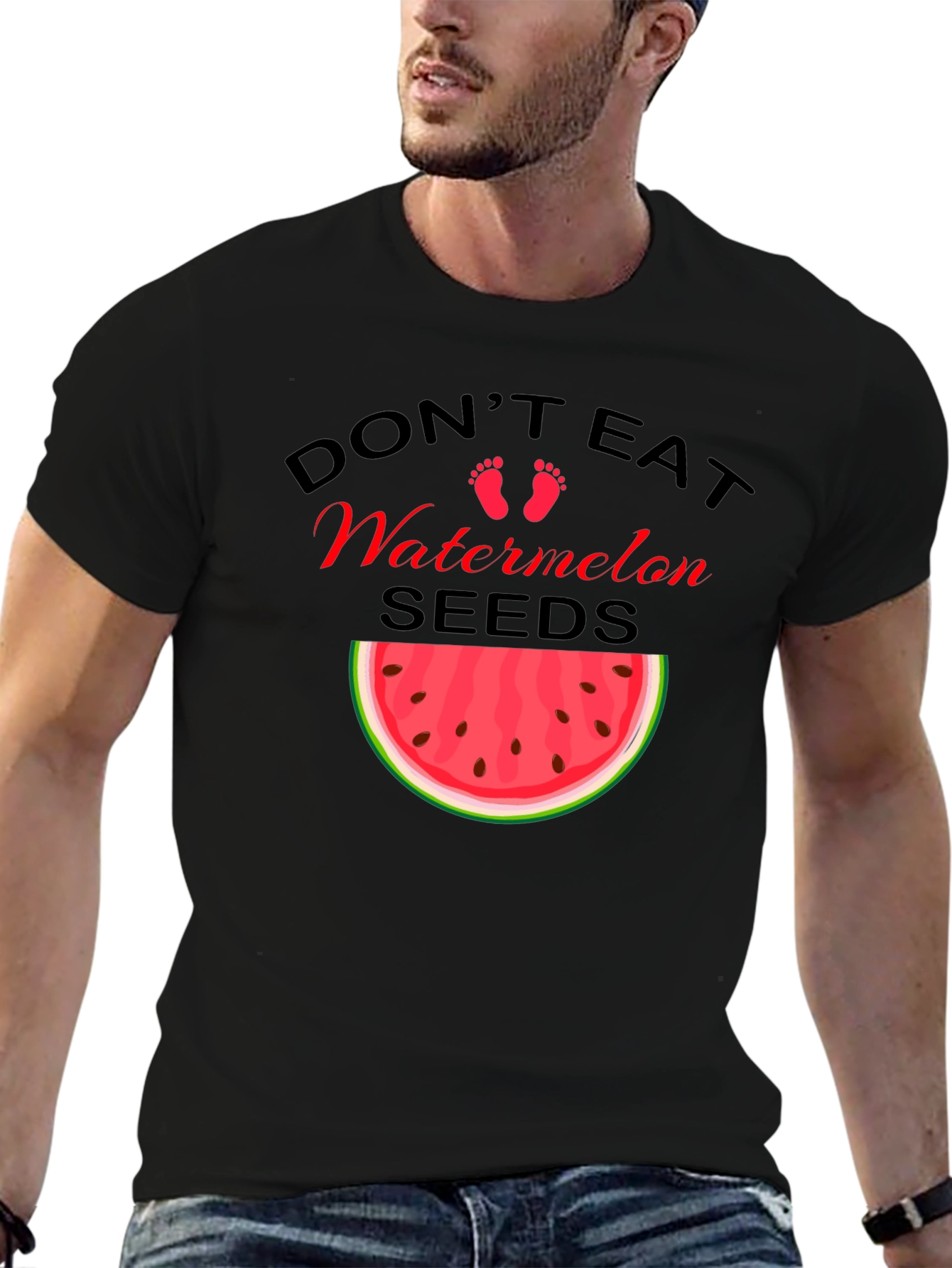 Funny Pregnancy Watermelon Seeds T-Shirt