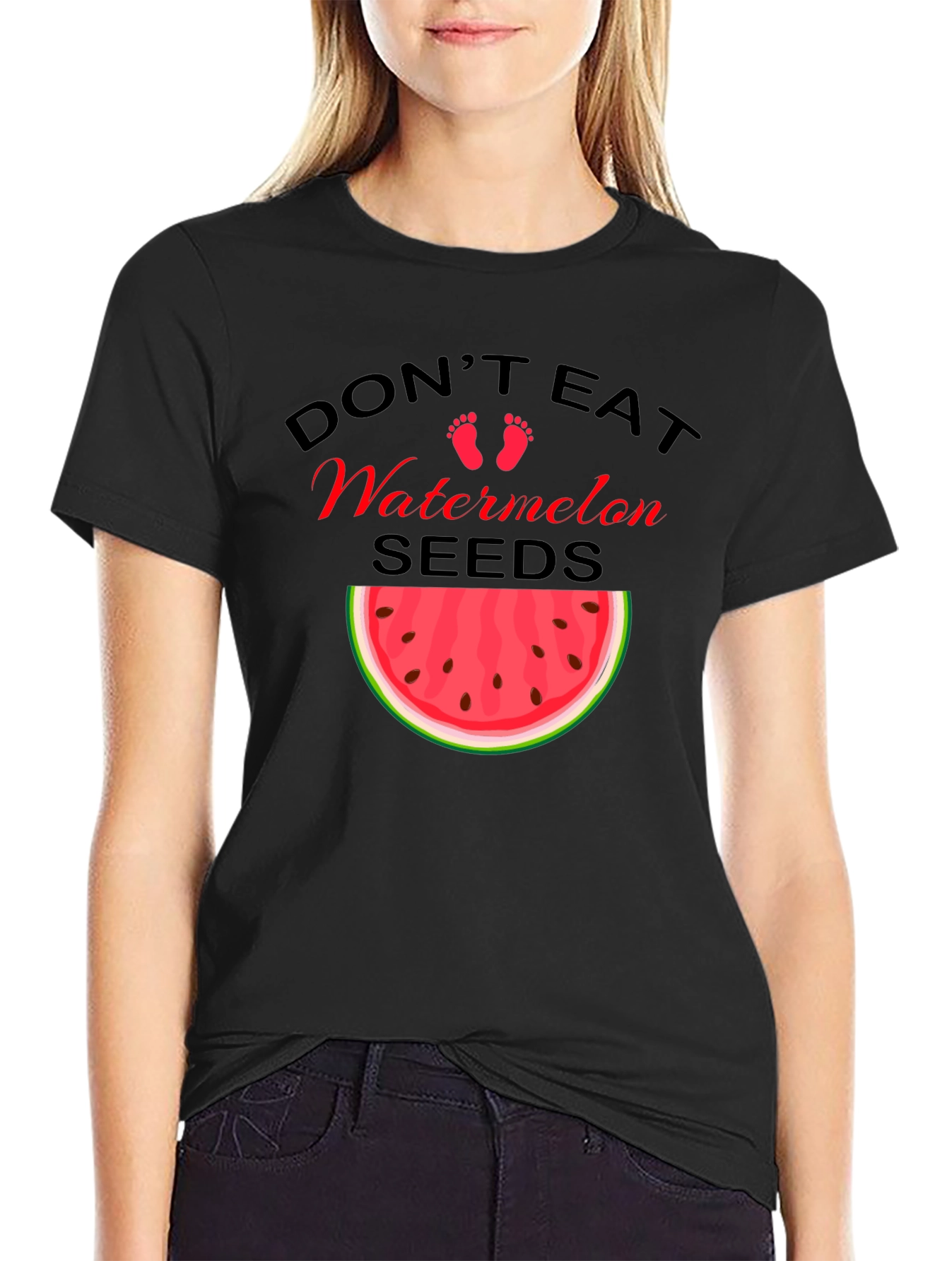 Funny Pregnancy Watermelon Seeds T-Shirt