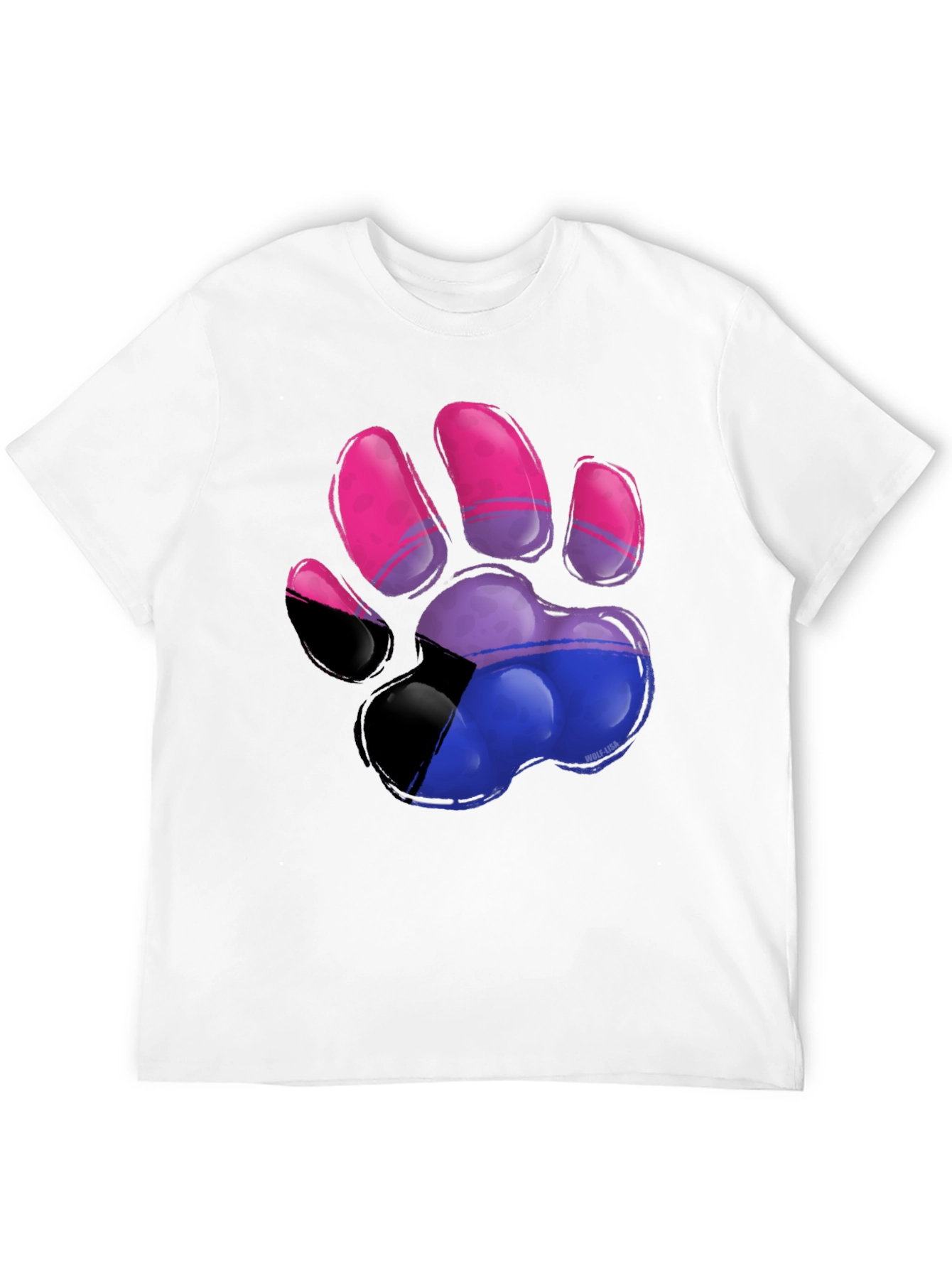 Bisexual Pride Paw Print T-Shirt