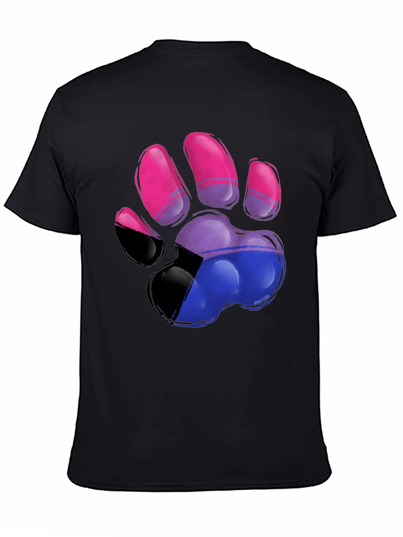 Bisexual Pride Paw Print T-Shirt