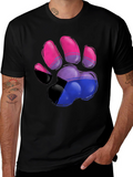 Bisexual Pride Paw Print T-Shirt