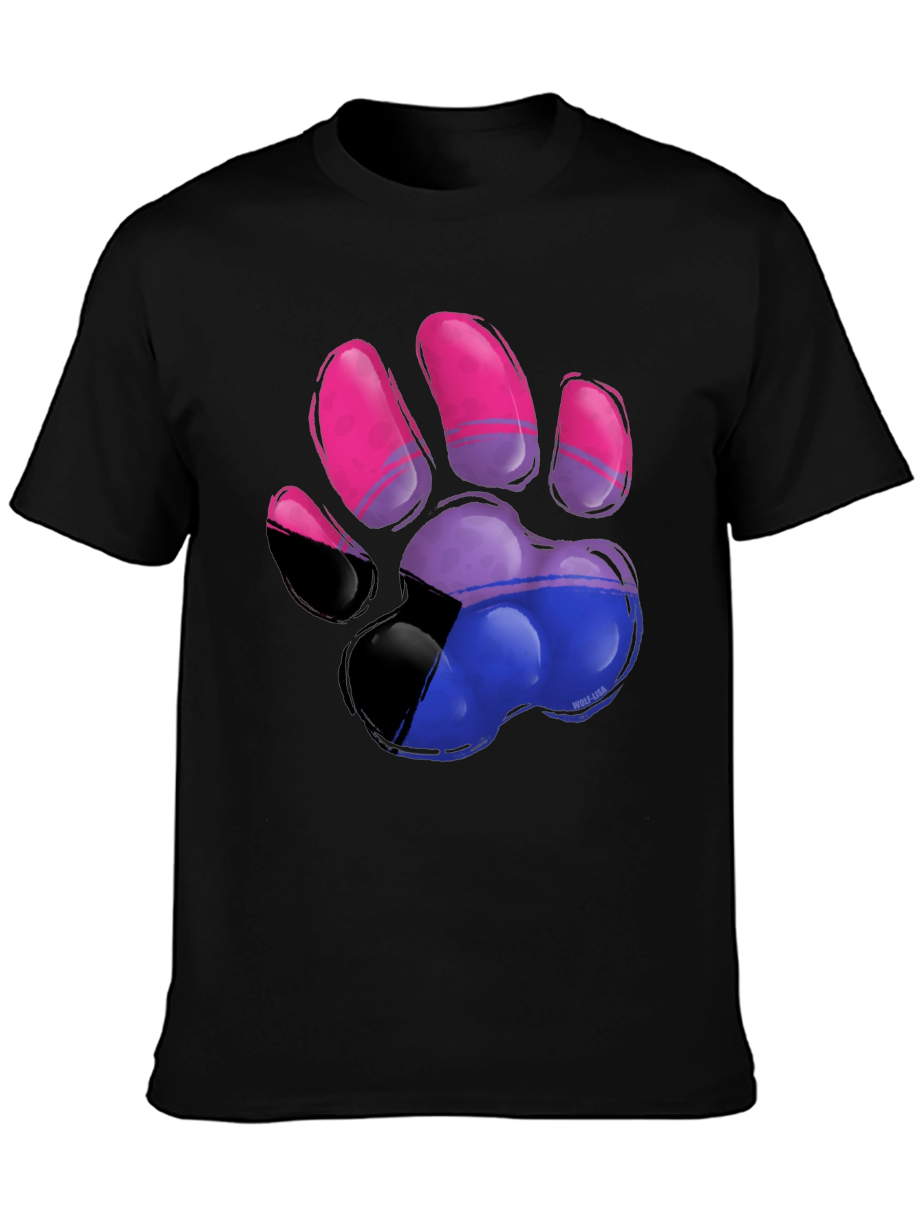 Bisexual Pride Paw Print T-Shirt