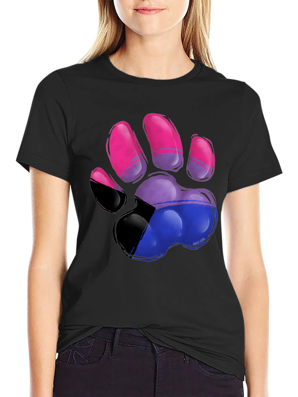 Bisexual Pride Paw Print T-Shirt
