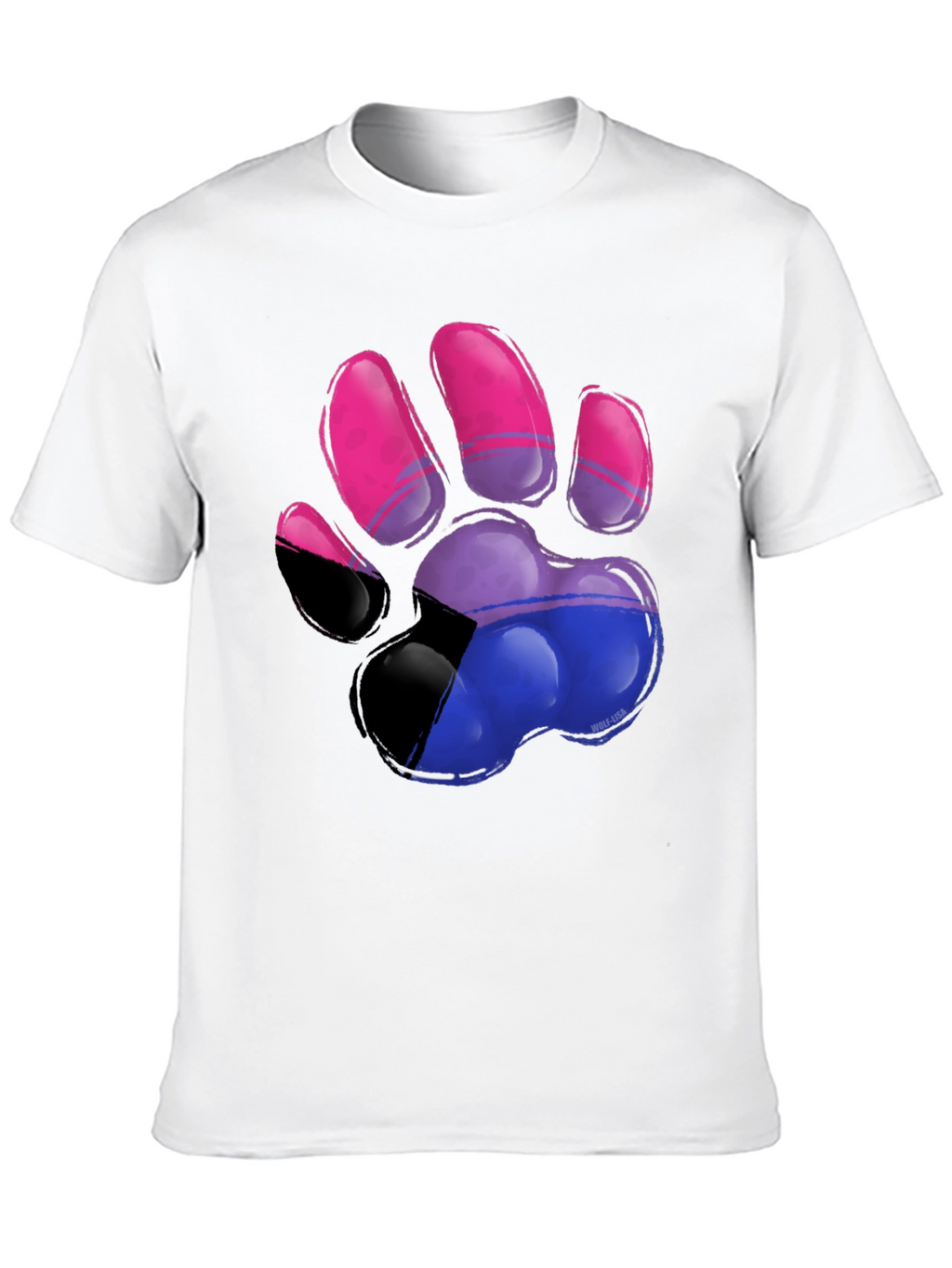 Bisexual Pride Paw Print T-Shirt