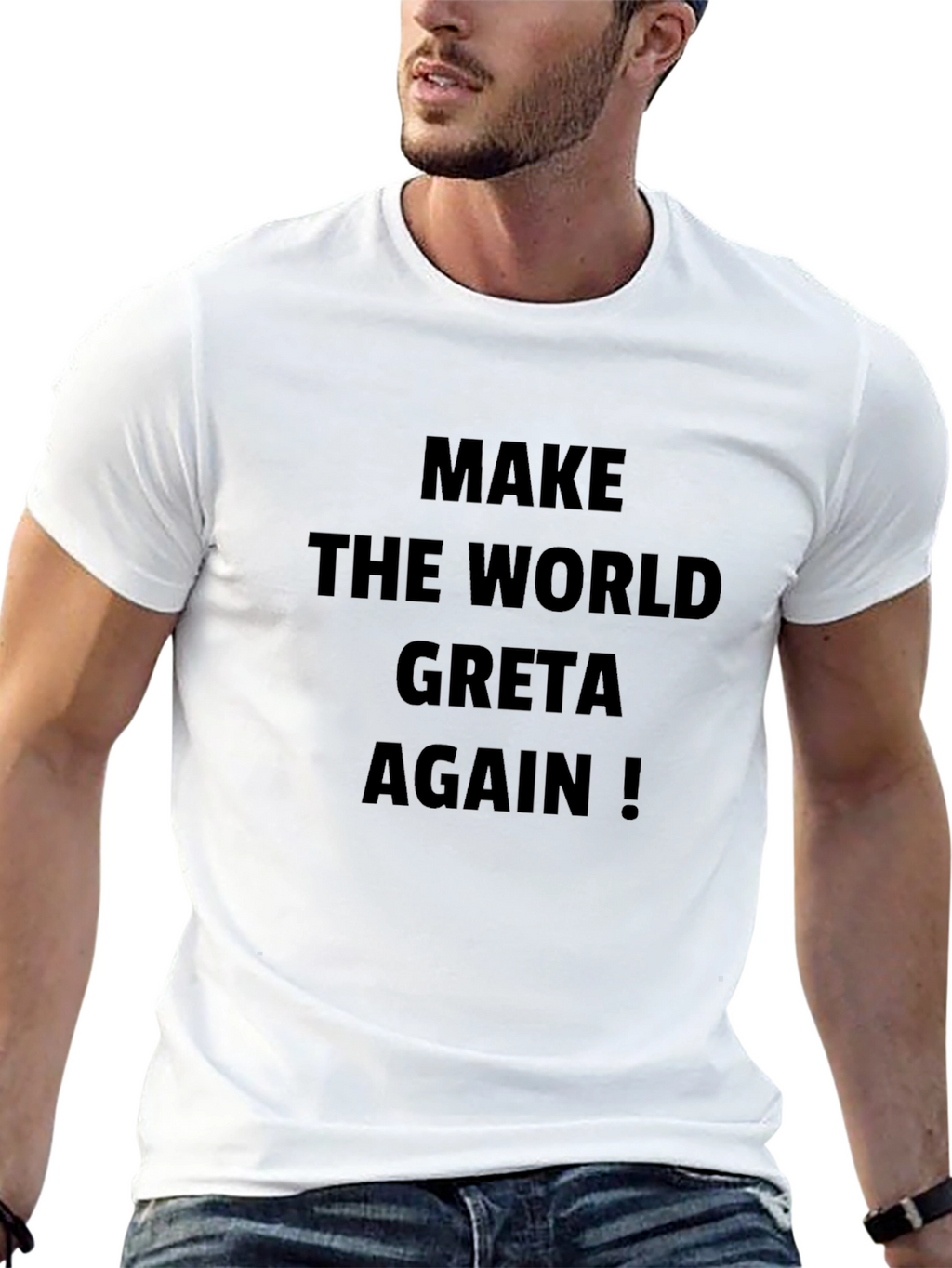Make The World Greta Again Black T-Shirt