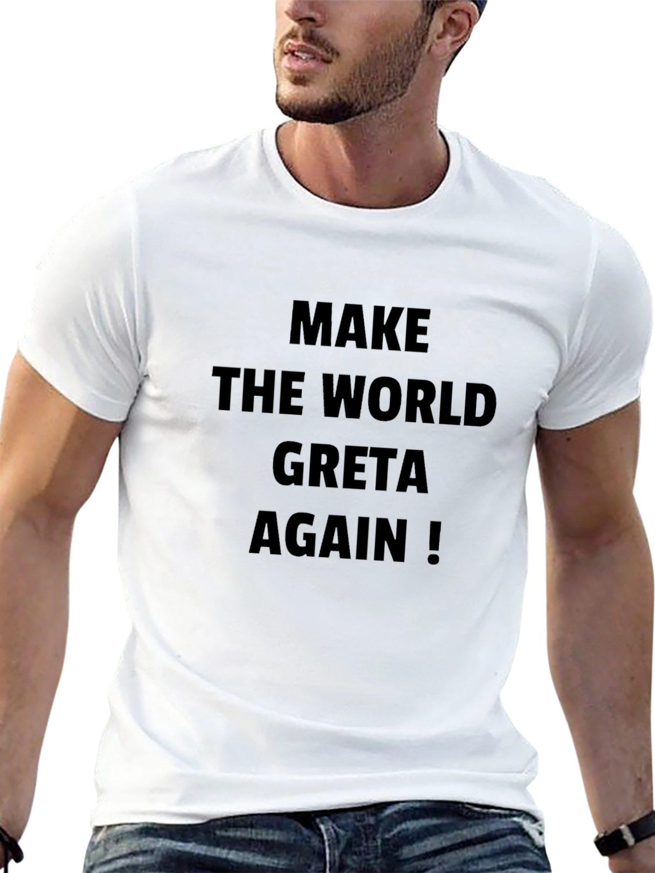 Make The World Greta Again Black T-Shirt