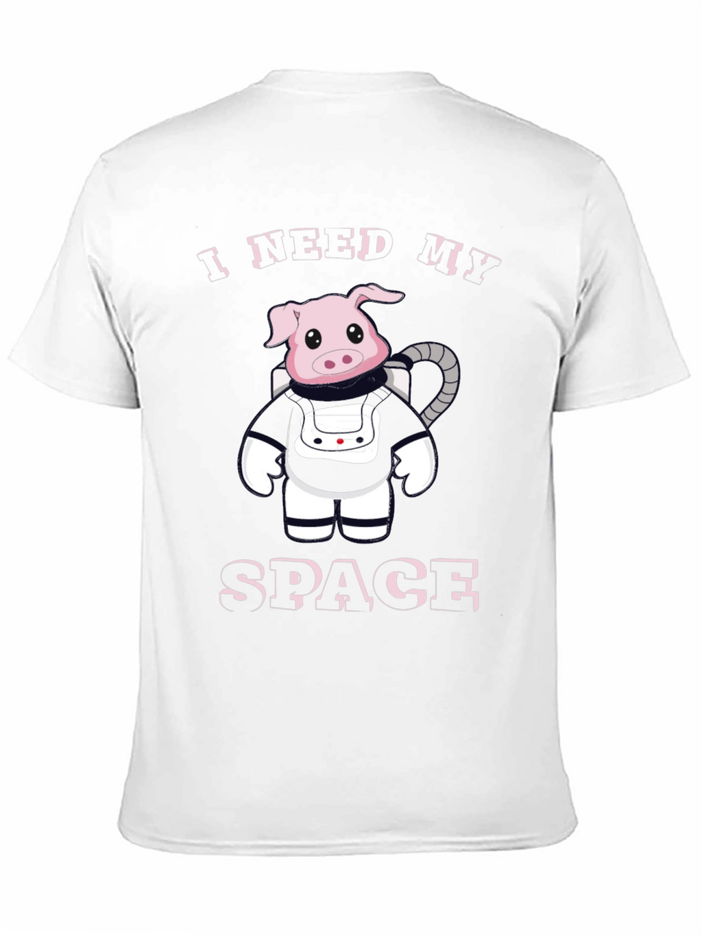I Need My Space Pig Astronaut Black T-Shirt