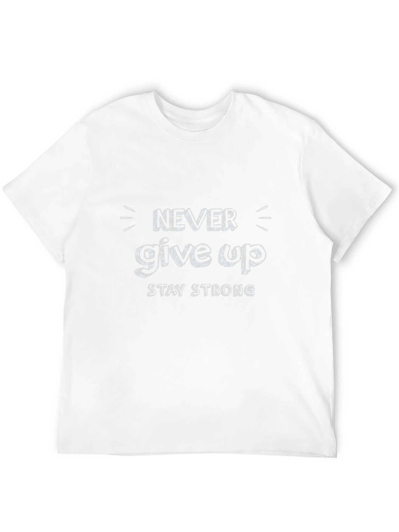 Never Give Up Graphic Black Tee