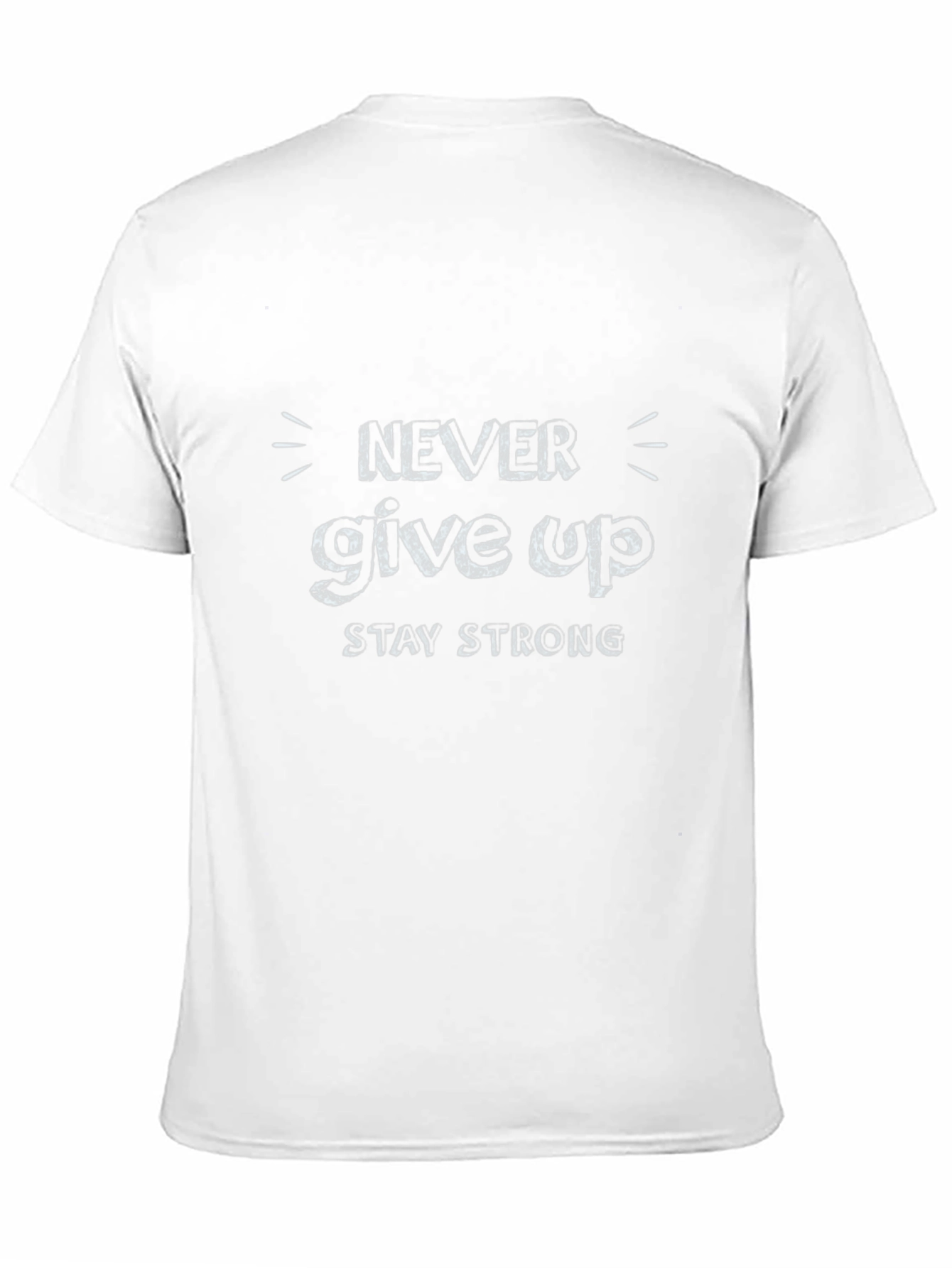 Never Give Up Graphic Black Tee