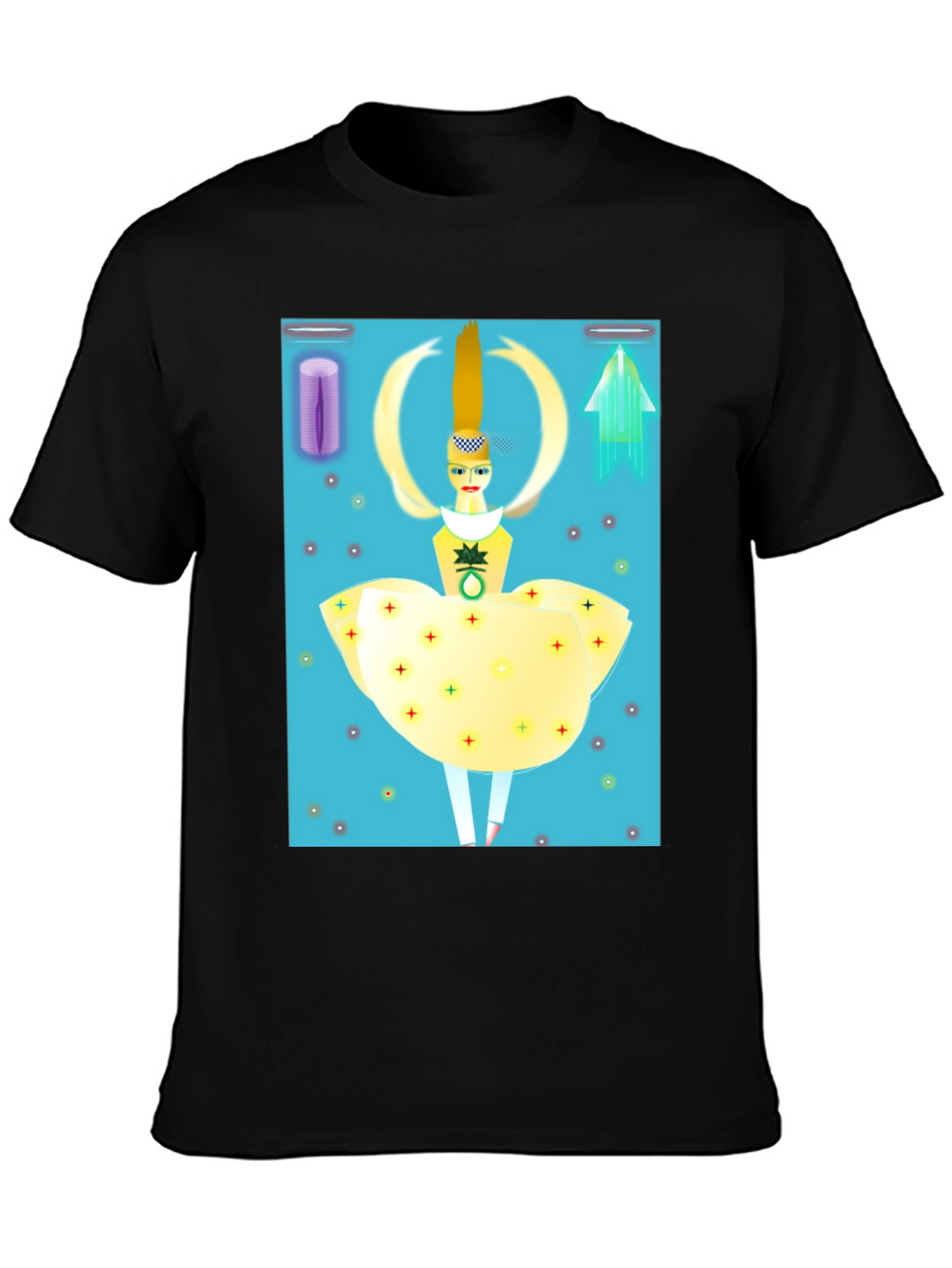Artistic Graphic Tee: Modern Pop Art Design