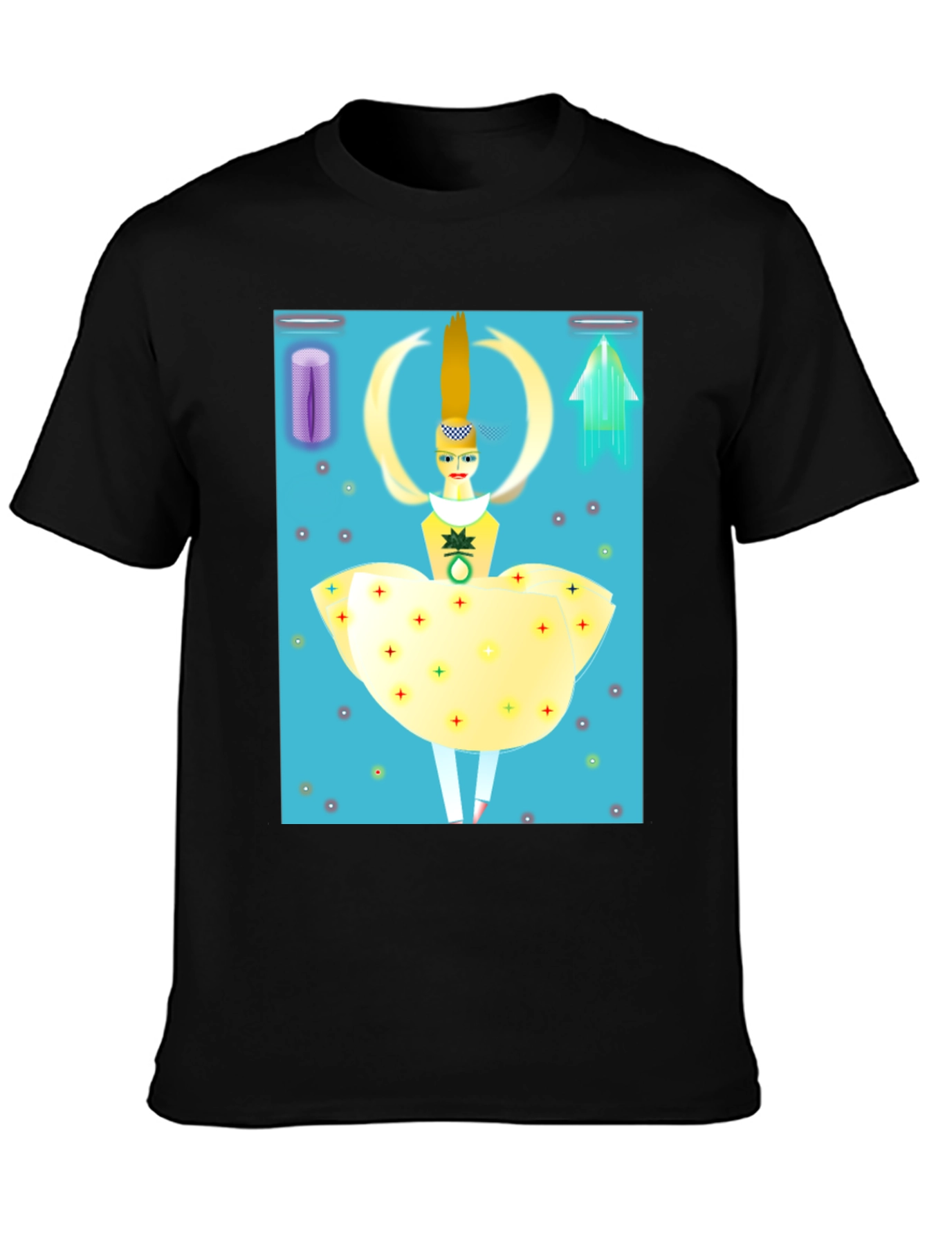 Artistic Graphic Tee: Modern Pop Art Design