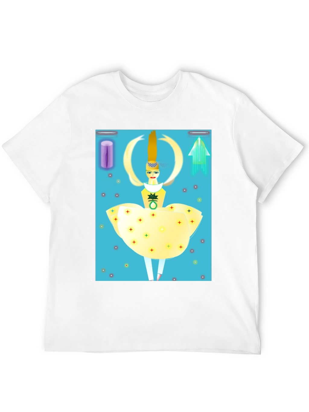 Artistic Graphic Tee: Modern Pop Art Design