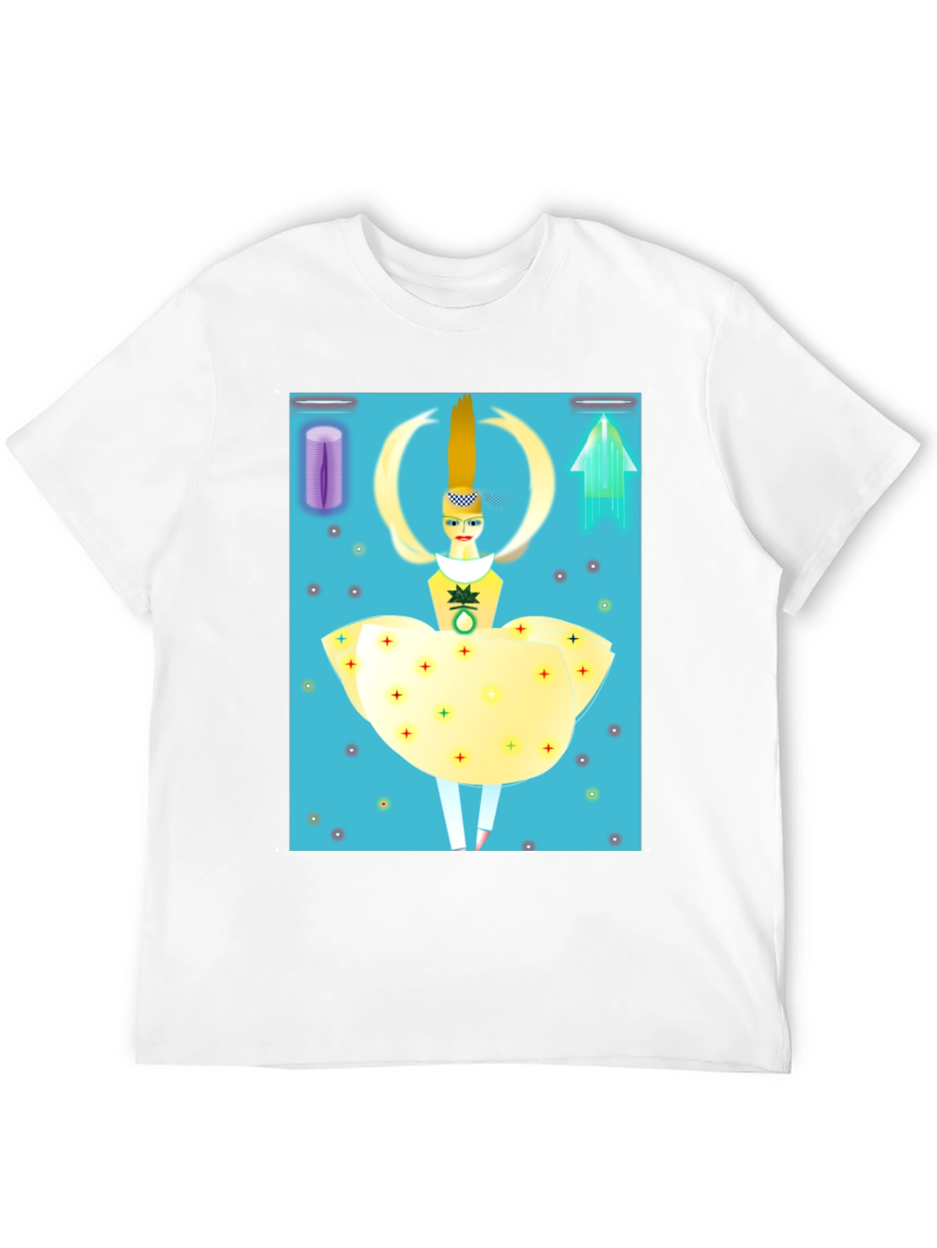 Artistic Graphic Tee: Modern Pop Art Design