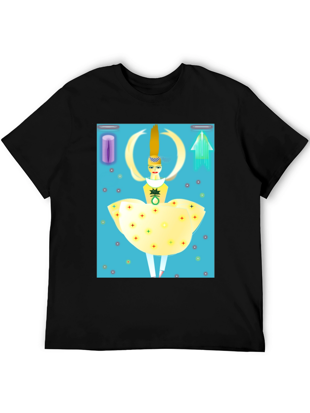 Artistic Graphic Tee: Modern Pop Art Design