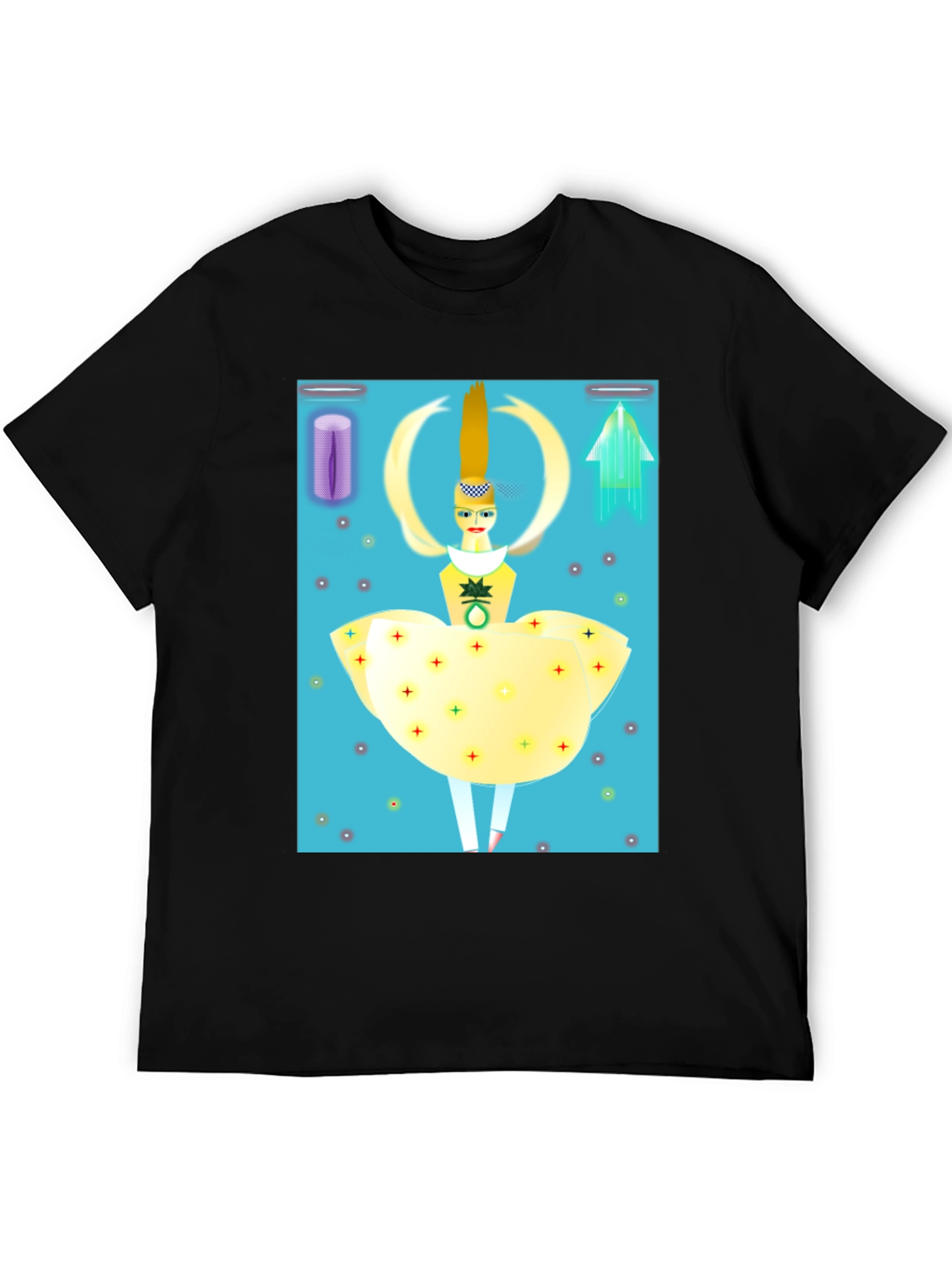 Artistic Graphic Tee: Modern Pop Art Design