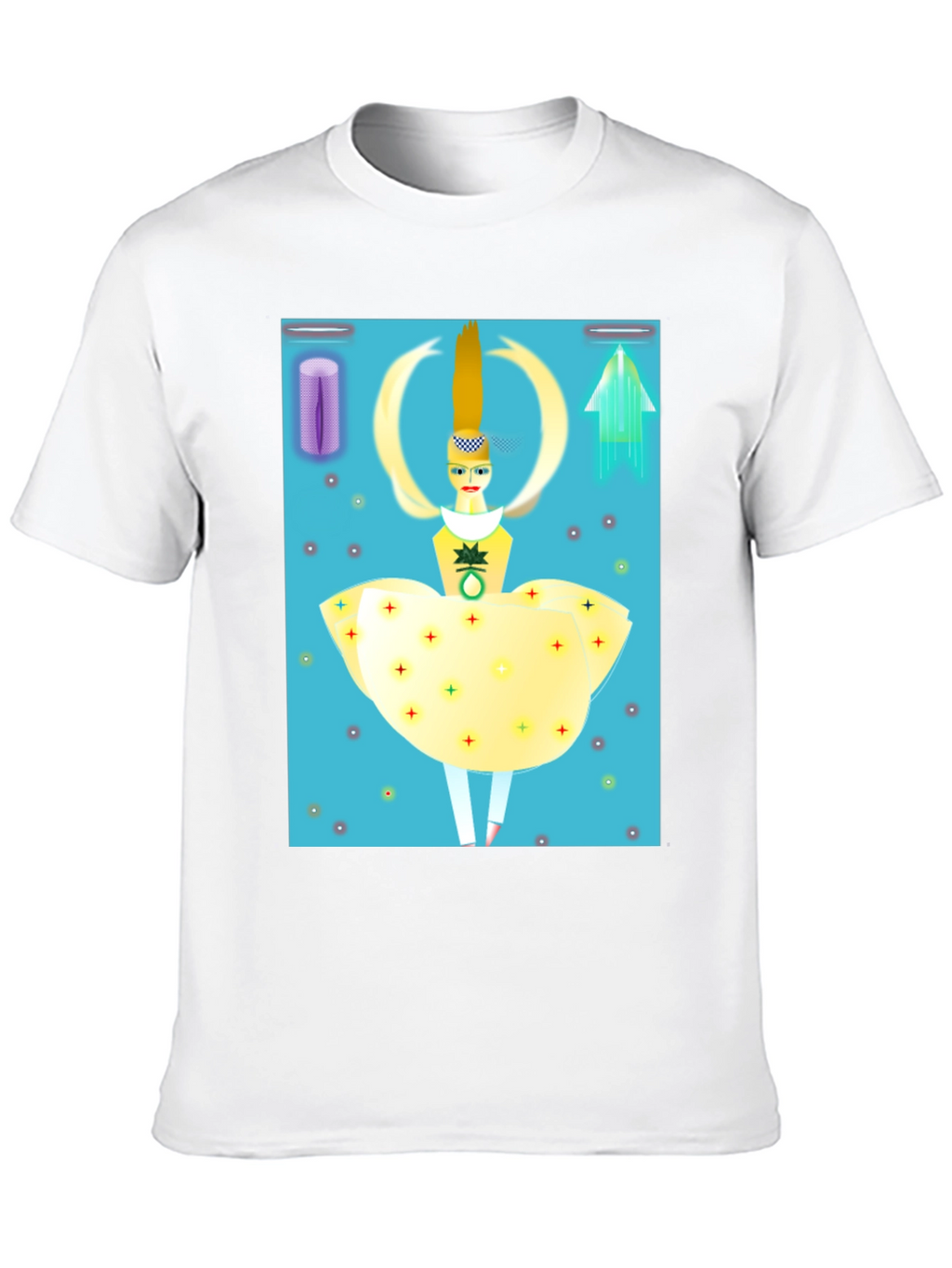 Artistic Graphic Tee: Modern Pop Art Design