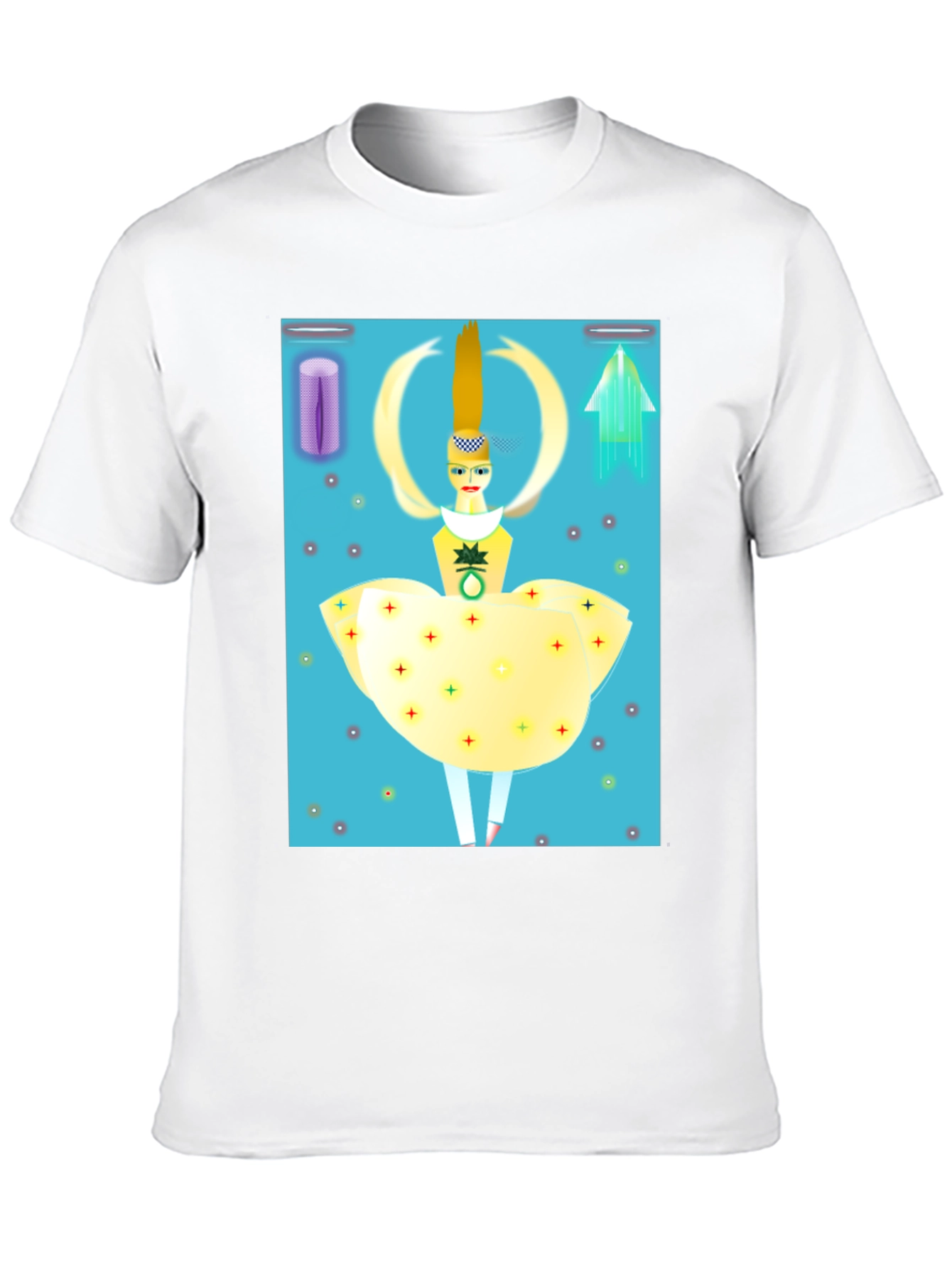Artistic Graphic Tee: Modern Pop Art Design