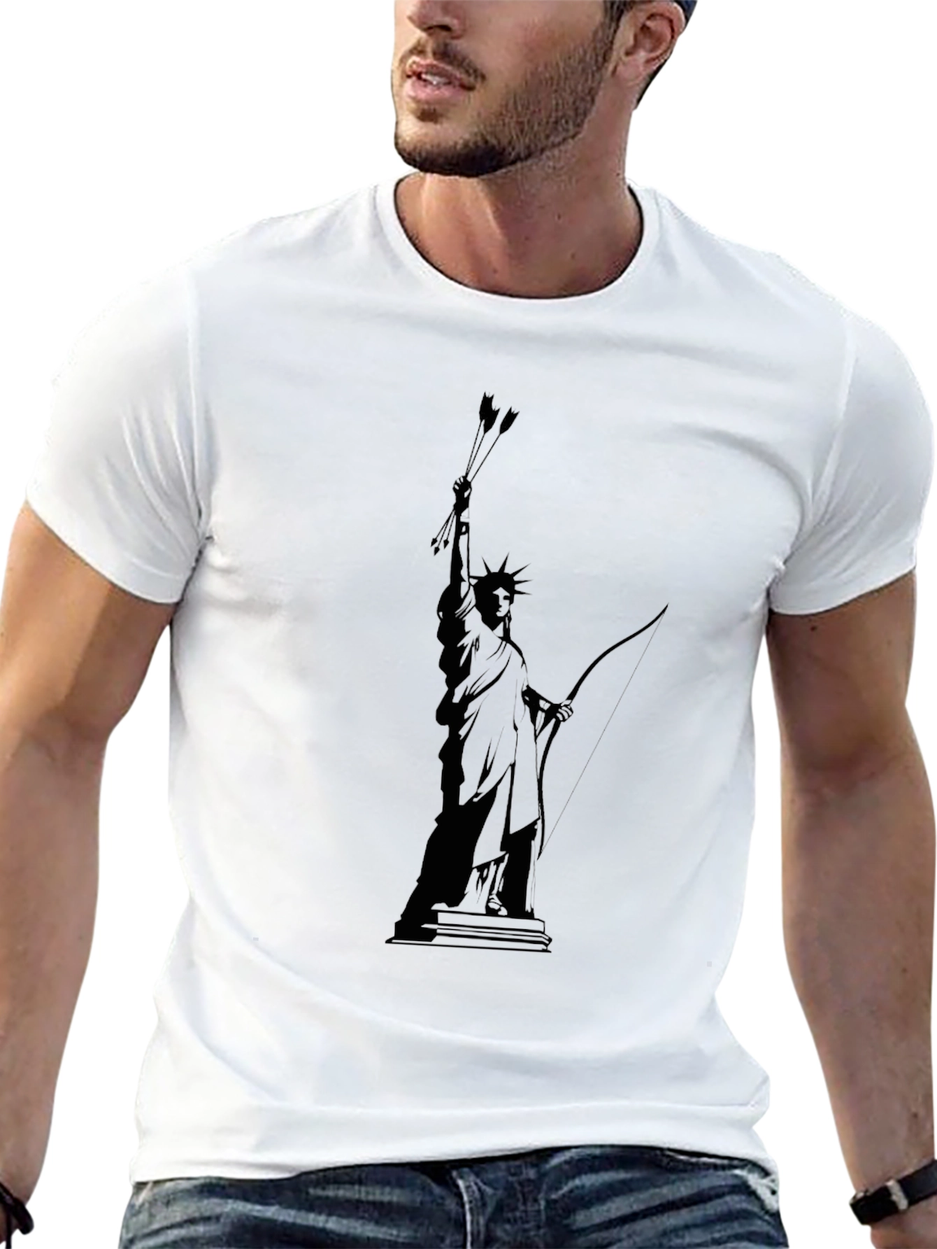 Liberty Archer Graphic Tee - Black Cotton Comfort