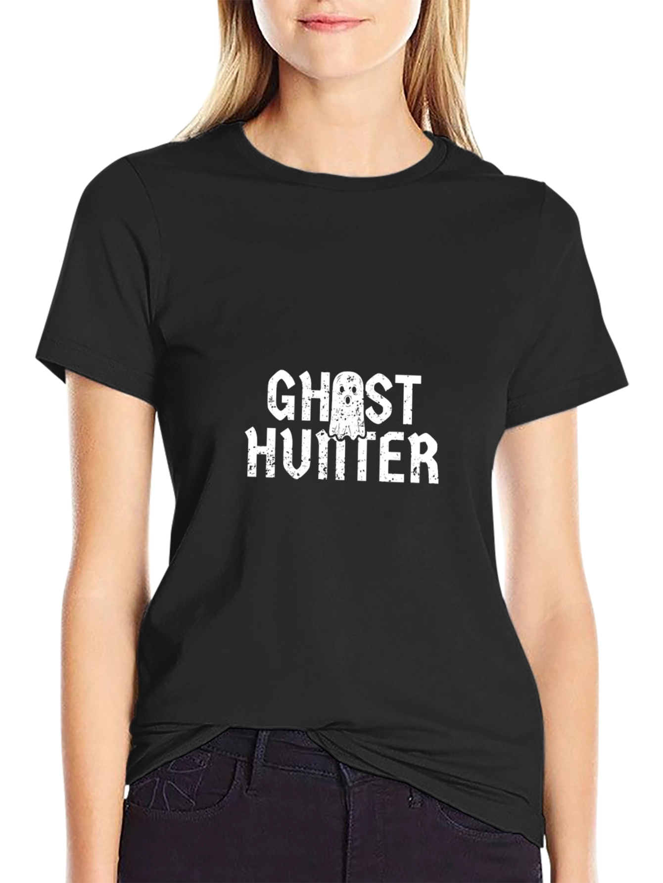 Ghost Hunter Black Cotton T-Shirt