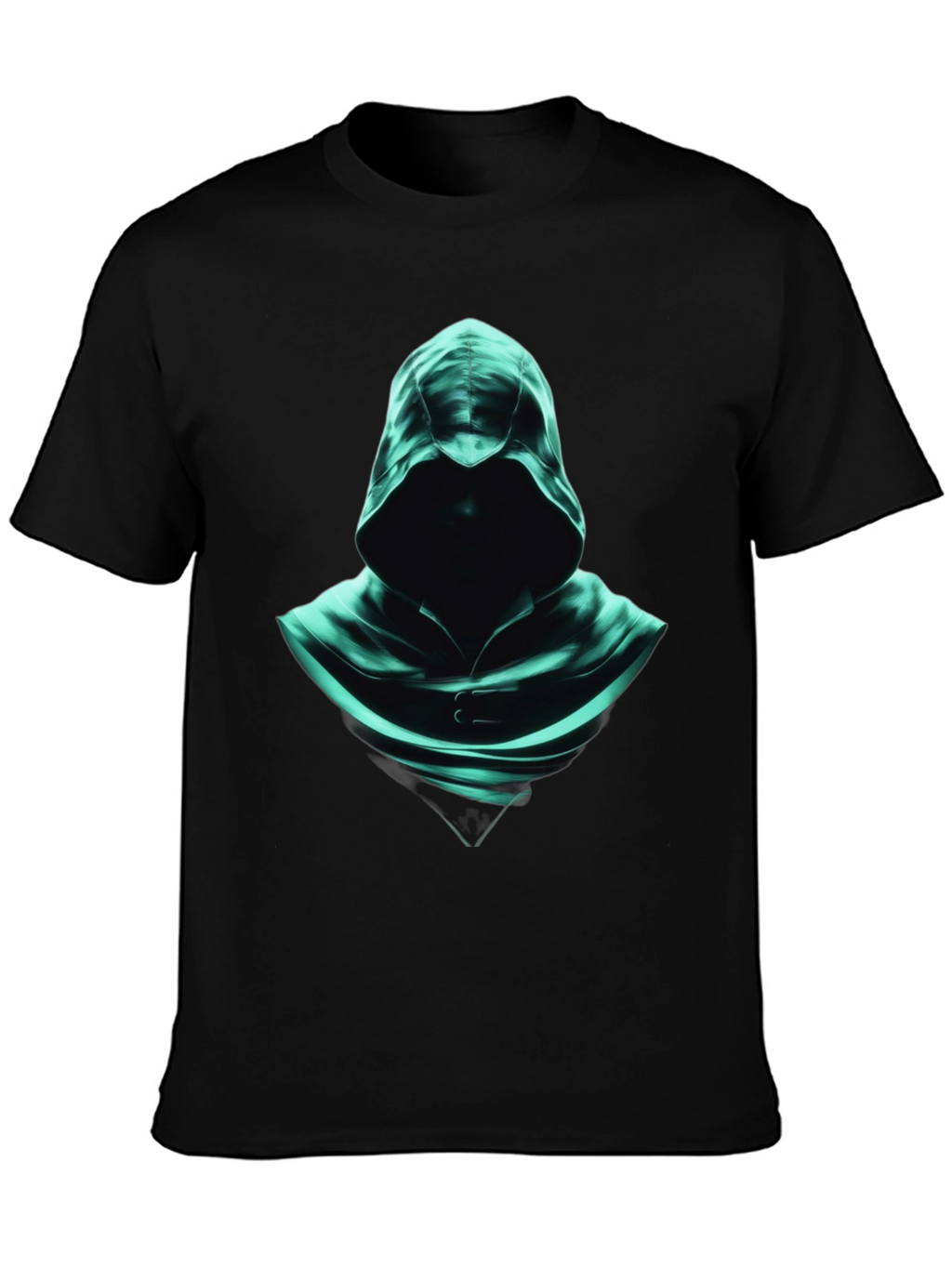 Hooded Shadow Graphic Tee - Mysterious Style