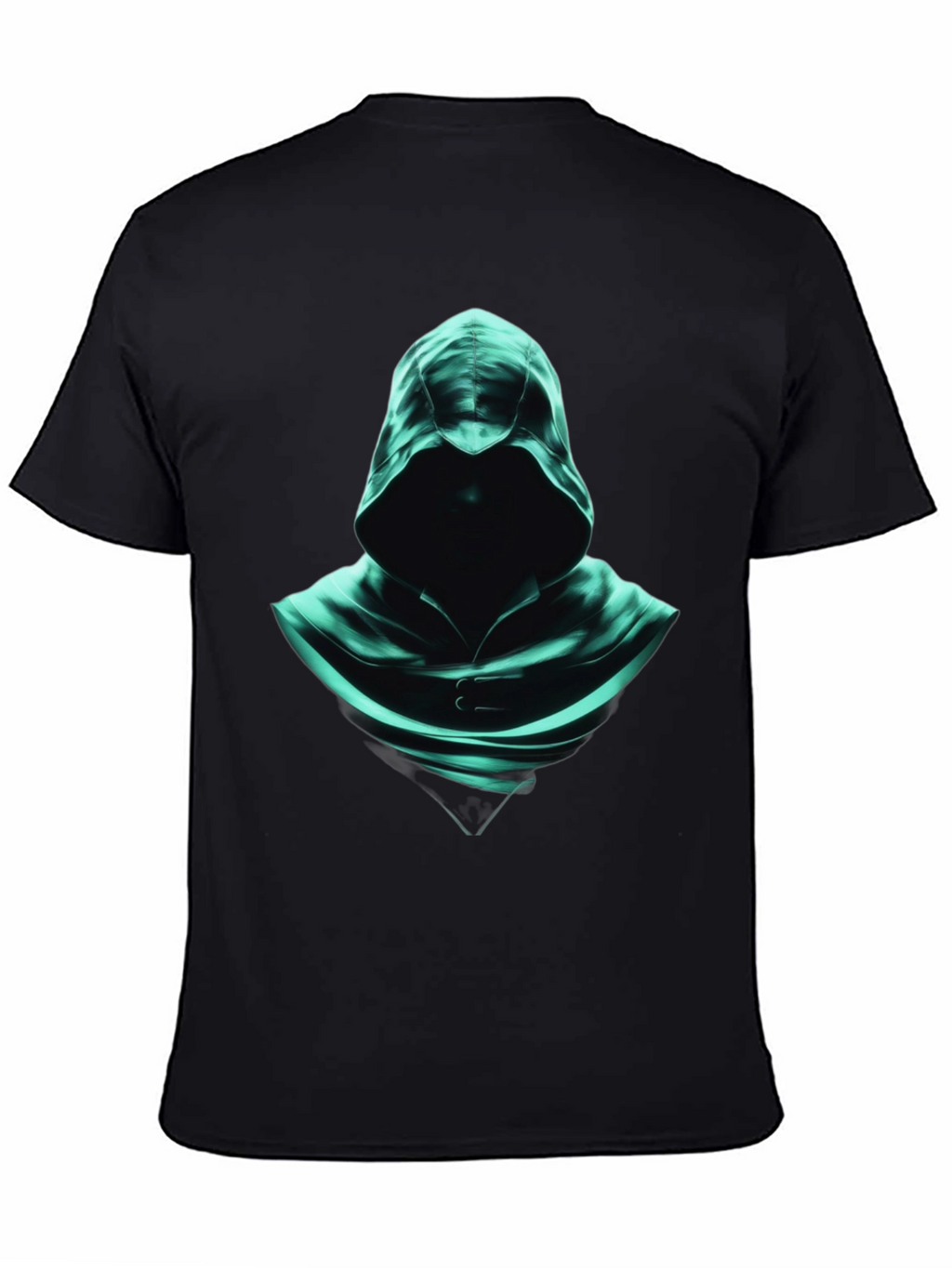 Hooded Shadow Graphic Tee - Mysterious Style