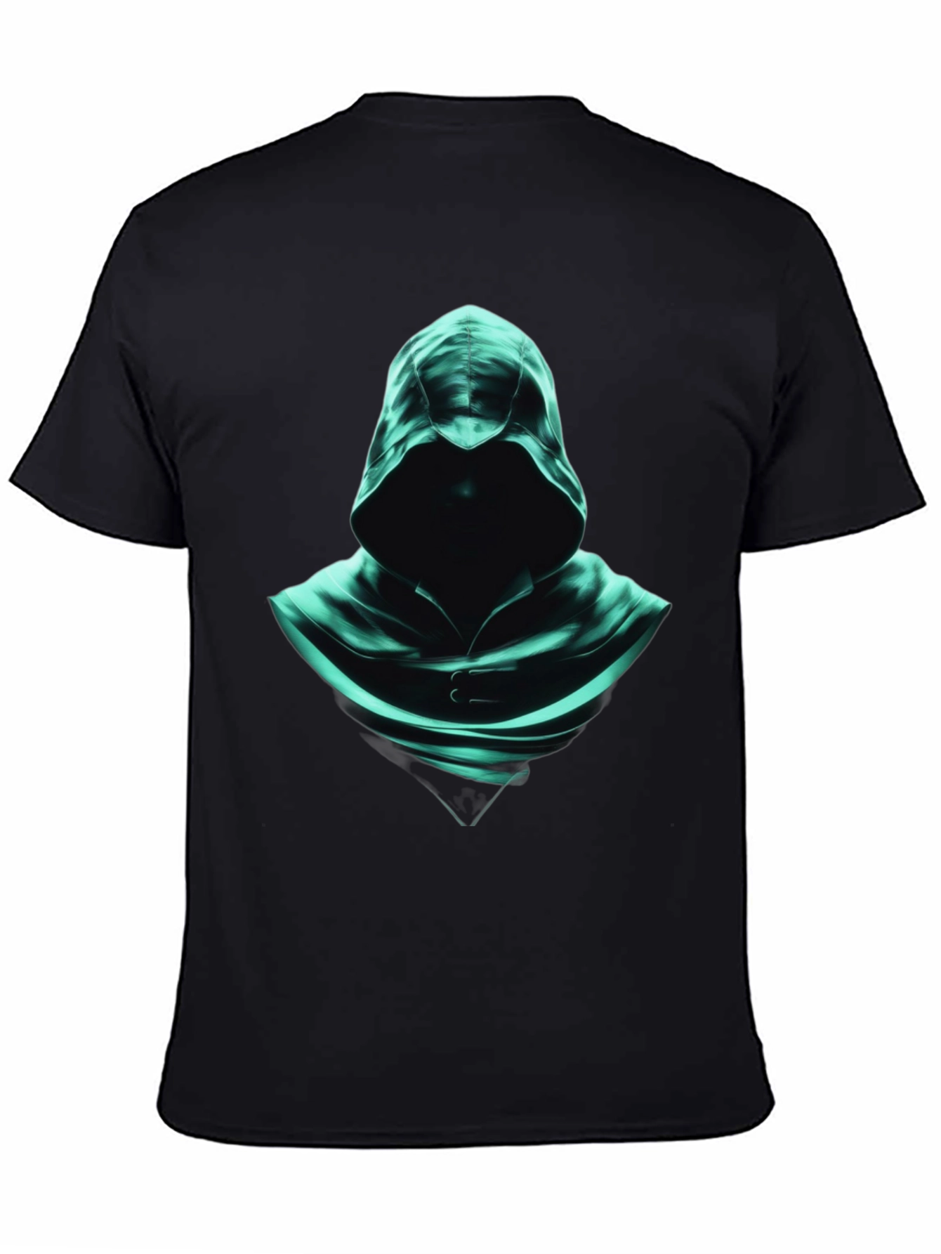 Hooded Shadow Graphic Tee - Mysterious Style