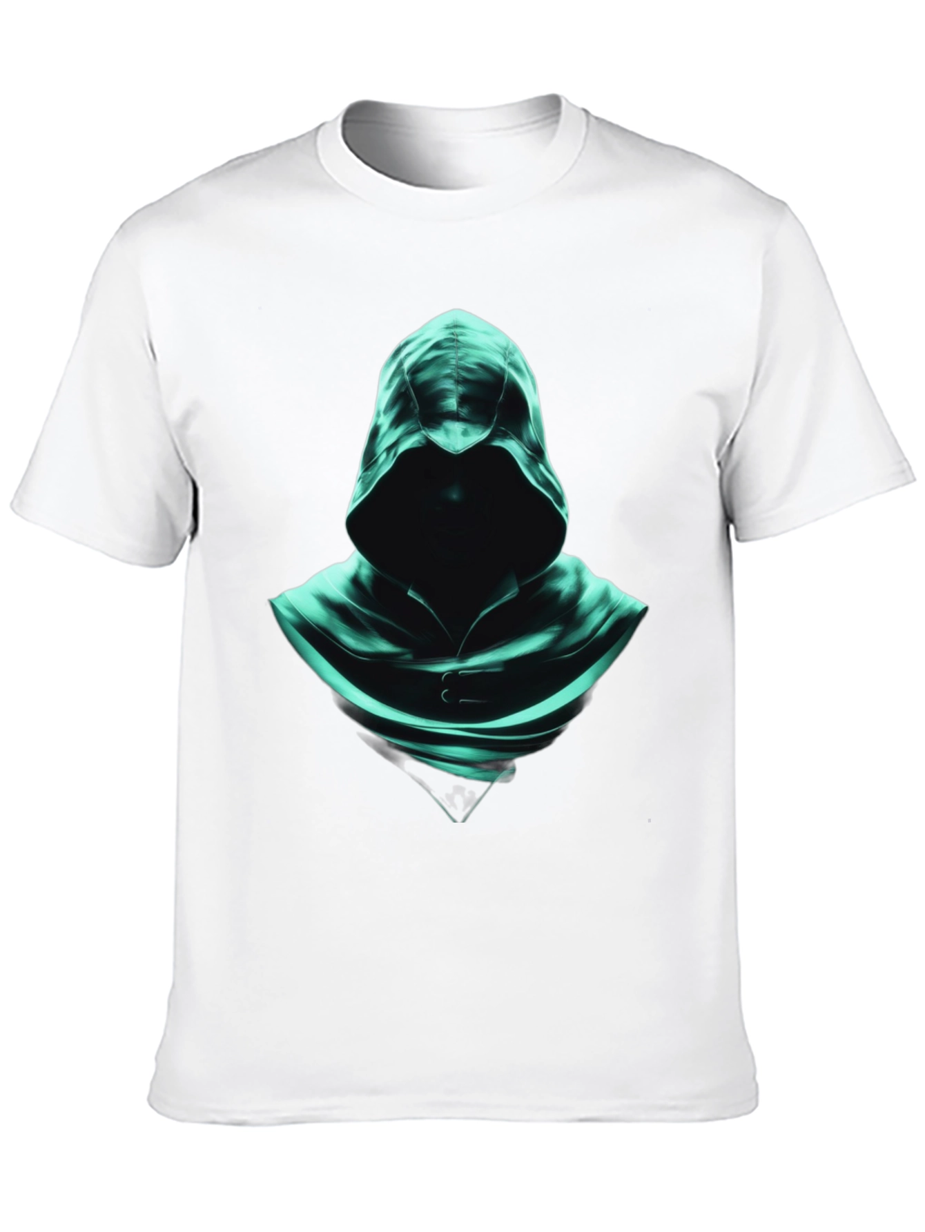 Hooded Shadow Graphic Tee - Mysterious Style