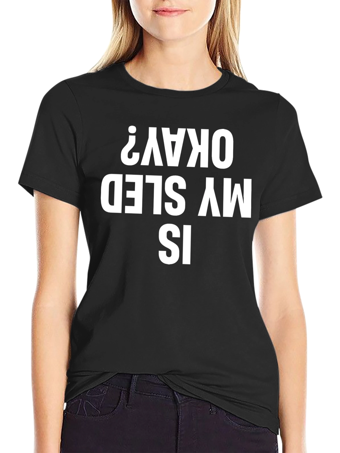Is My Sled Okay? Black Graphic Tee