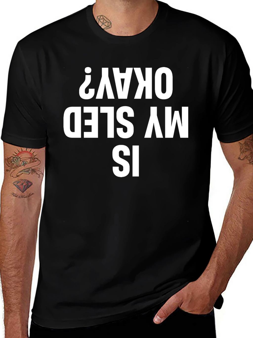 Is My Sled Okay? Black Graphic Tee